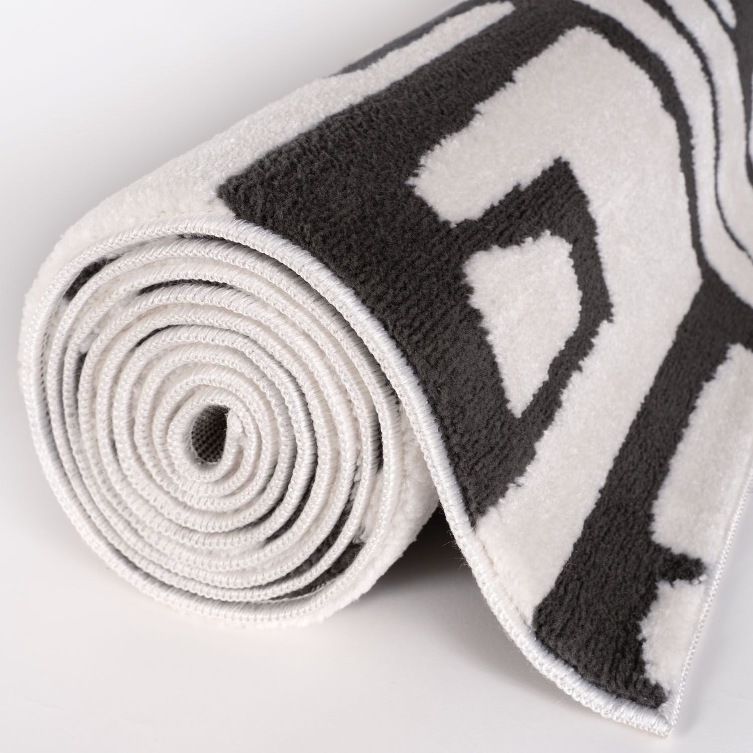 Loft Abstract Dark Grey Rug - PN Home
