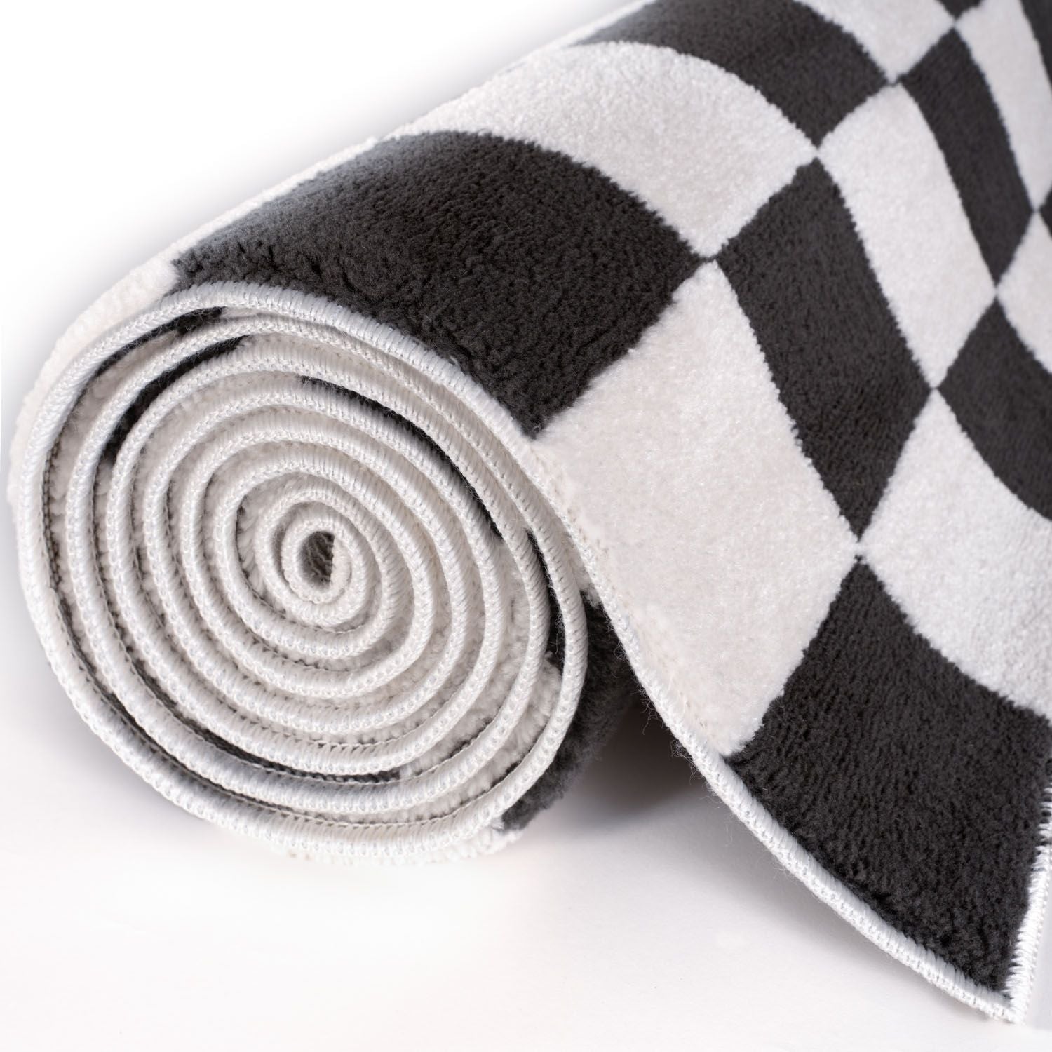 Loft Checkerboard Dark Grey Rug - PN Home