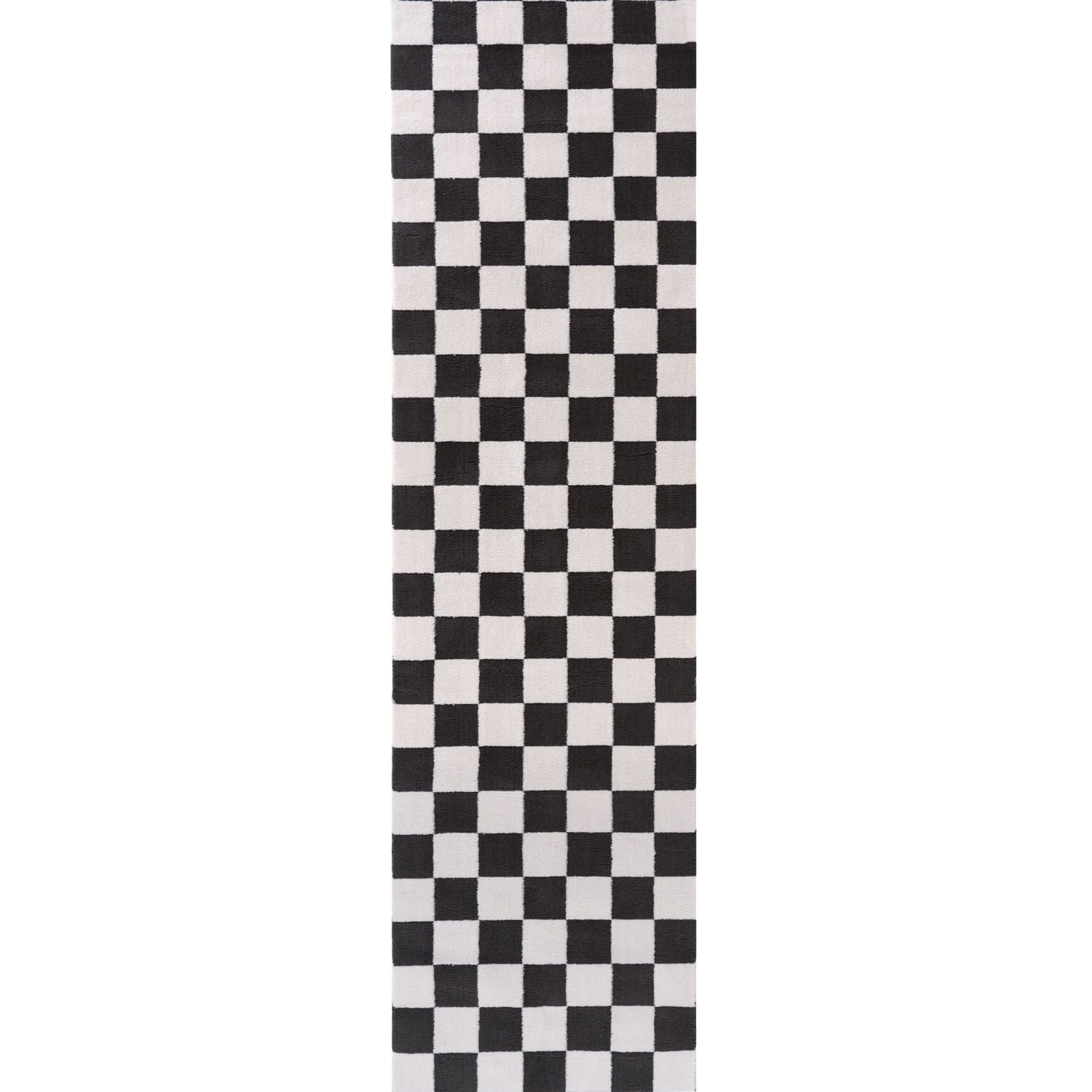Loft Checkerboard Dark Grey Rug - PN Home