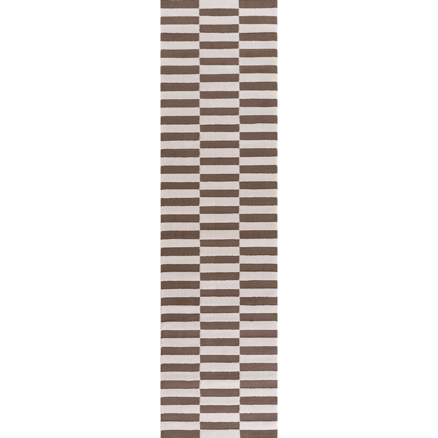Loft Striped Brown Rug - PN Home