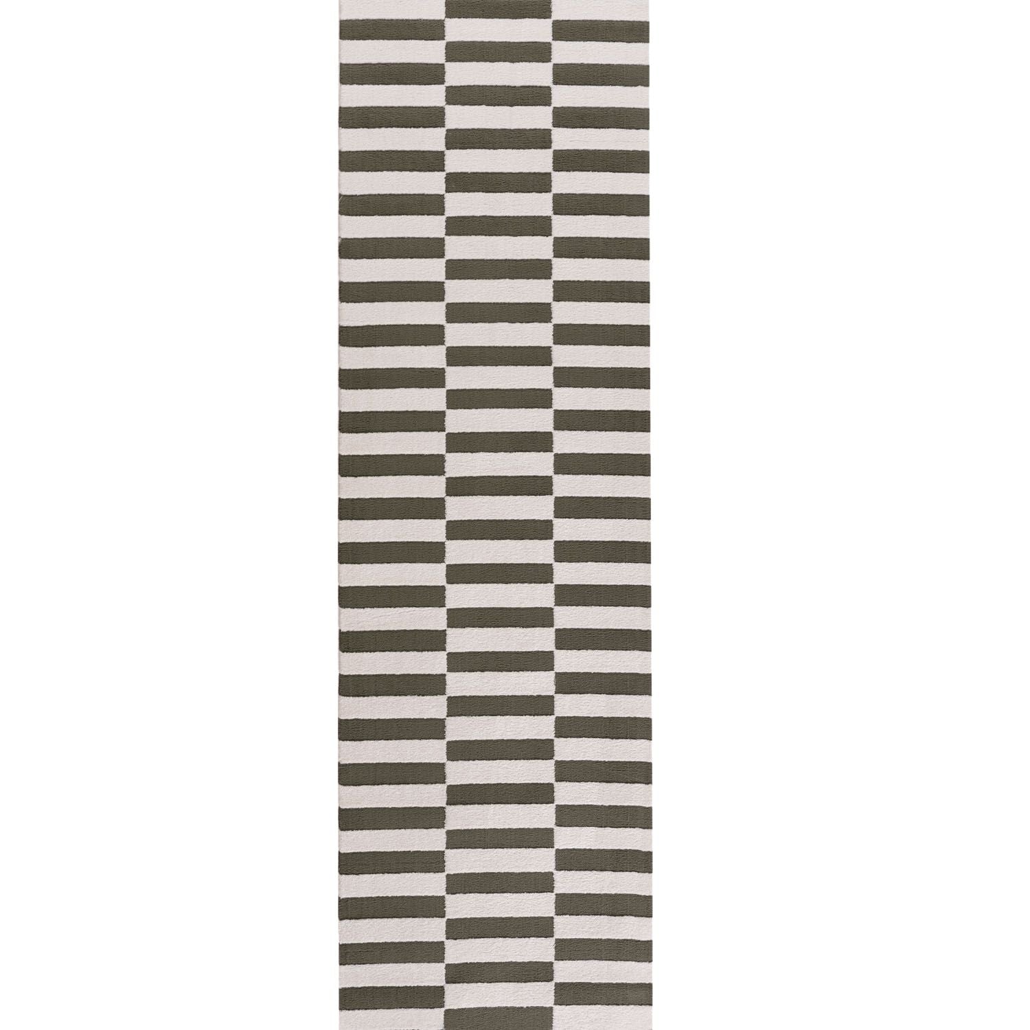 Loft Striped Green Rug - PN Home