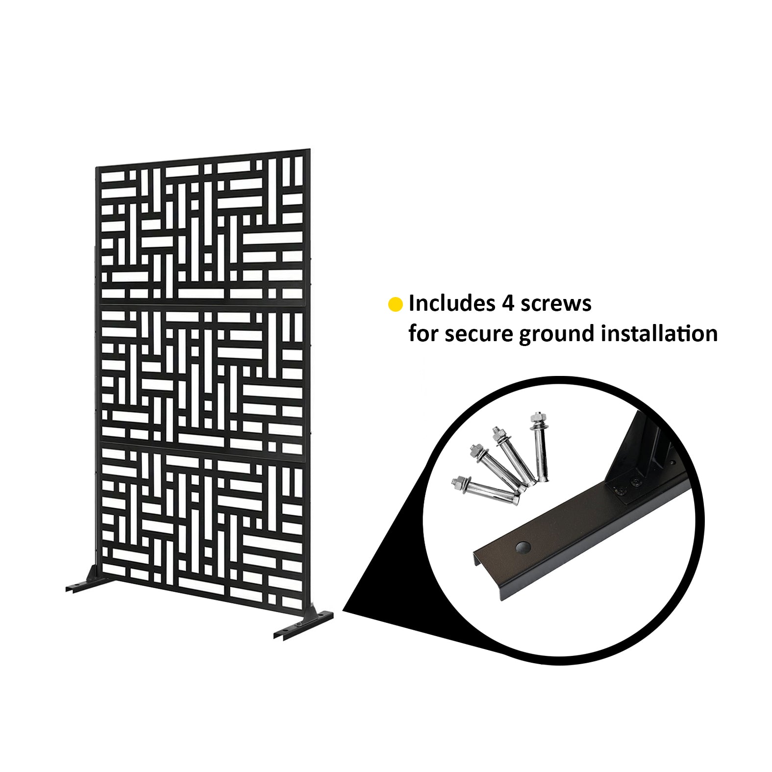 Metal Indoor/Outdoor Privacy Screen 90cm x 180cm - Maze - PN Home