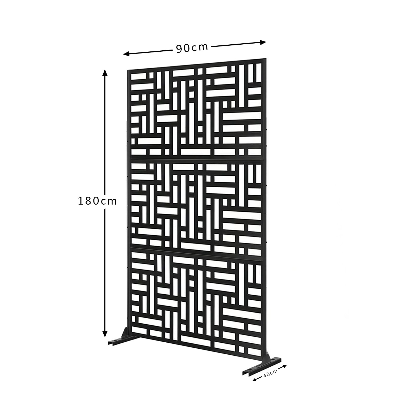Metal Indoor/Outdoor Privacy Screen 90cm x 180cm - Maze - PN Home