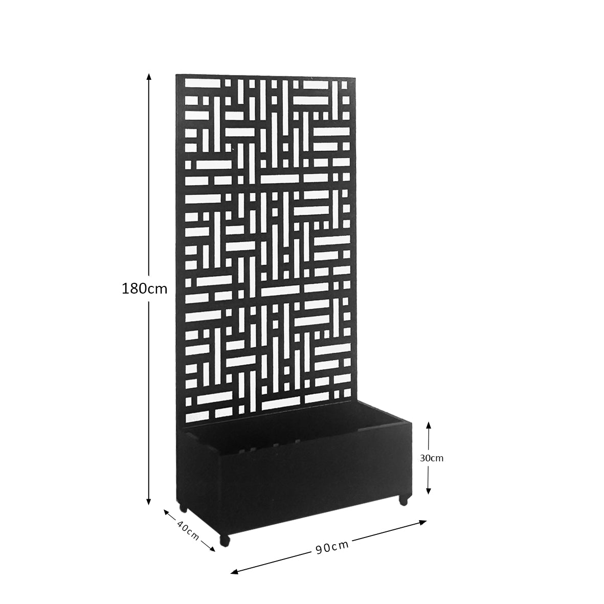 Metal Indoor/Outdoor Privacy Screen with Plant Pot - 90cm x 180cm - PN Home