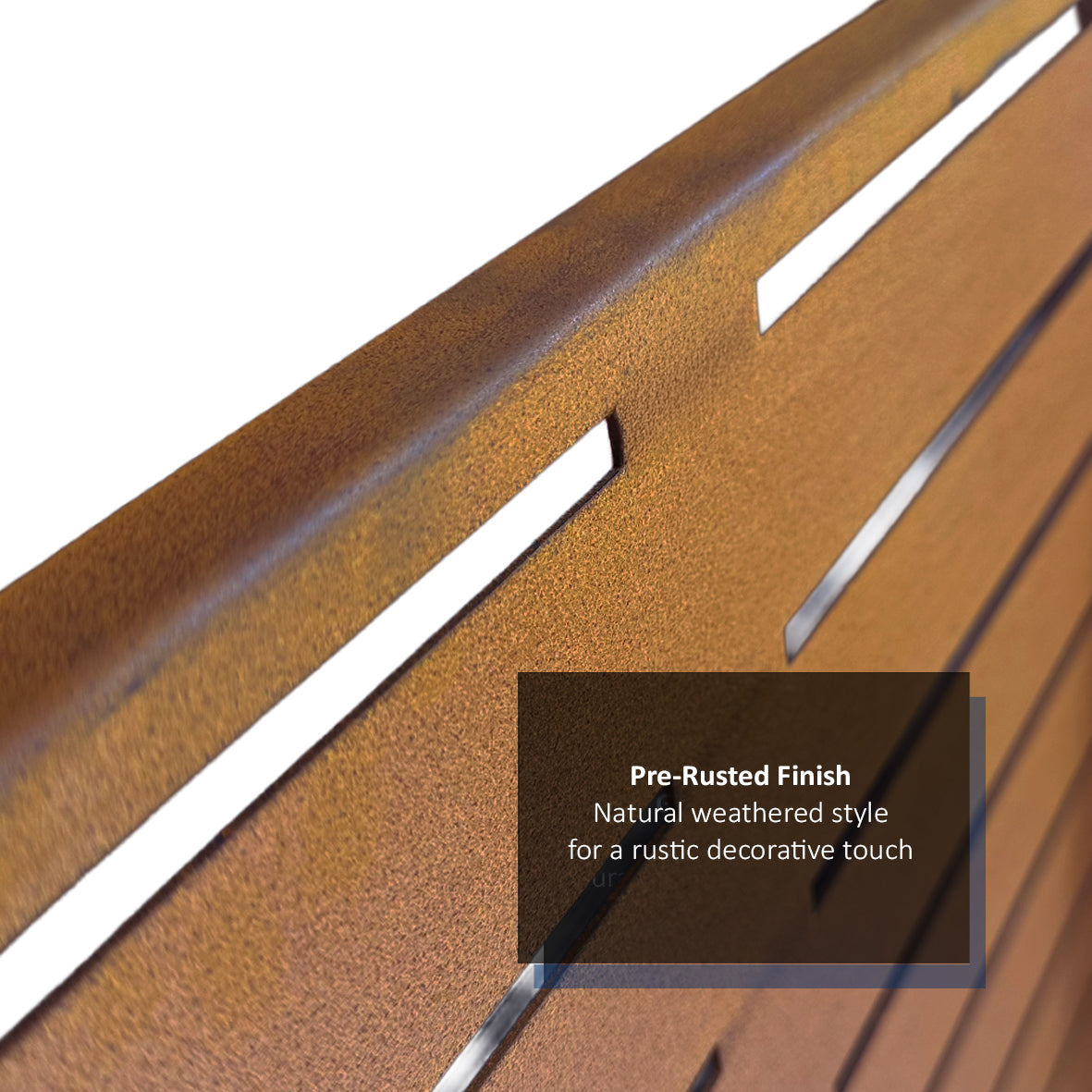 Metal Indoor/Outdoor Privacy Screen 90cm x 180cm - Slats - PN Home