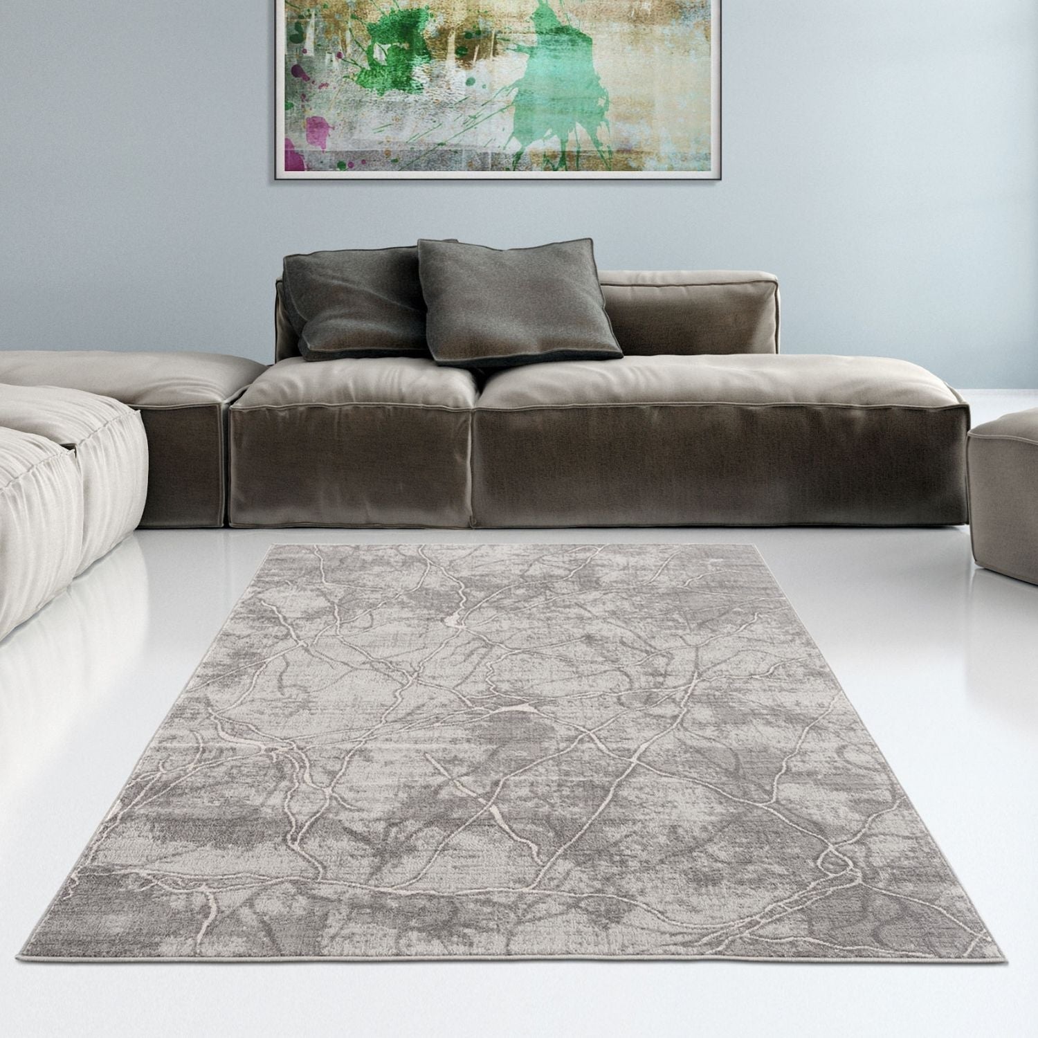 Montana Modern Dark Grey Rugs | 3740DG - PN Home