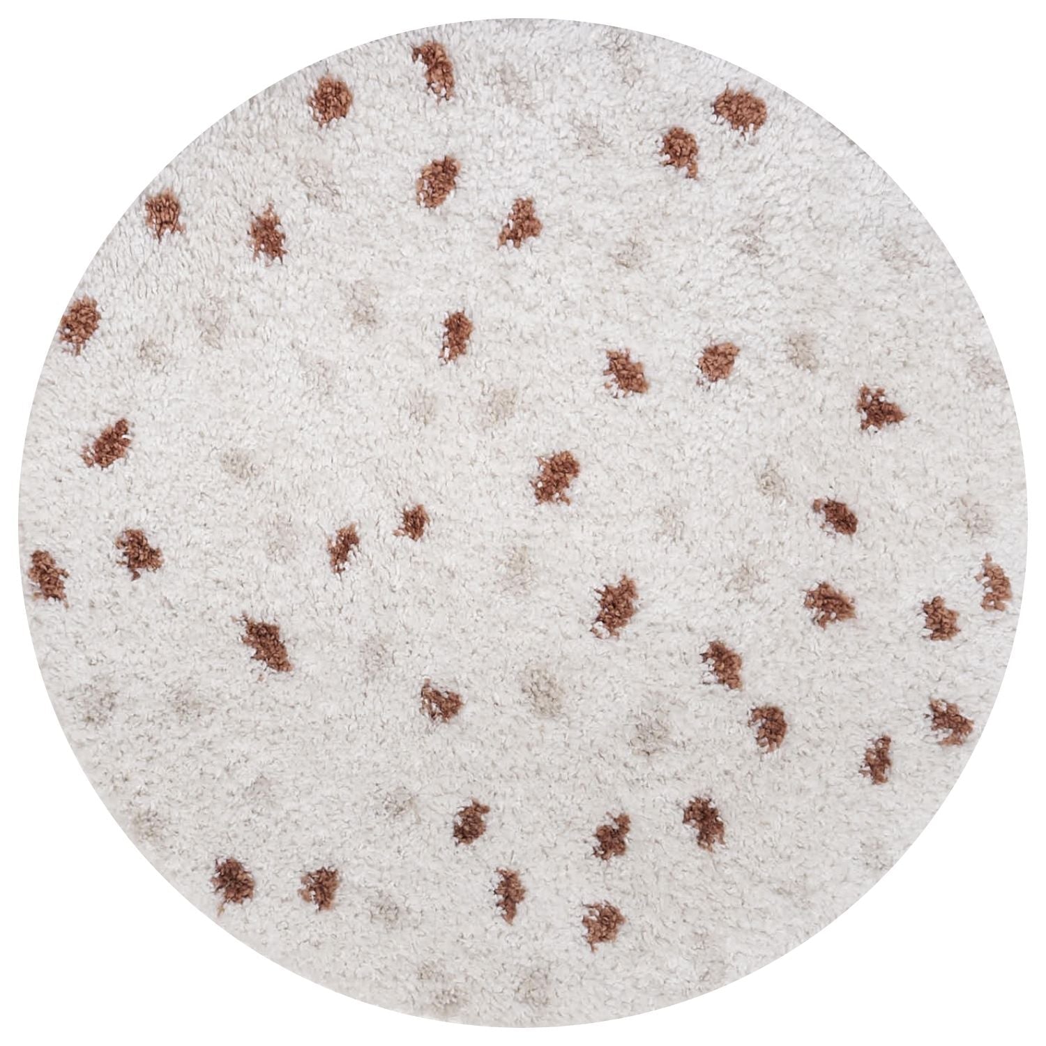 Moodi Shaggy Cream/Terra Biscotti Rug - PN Home
