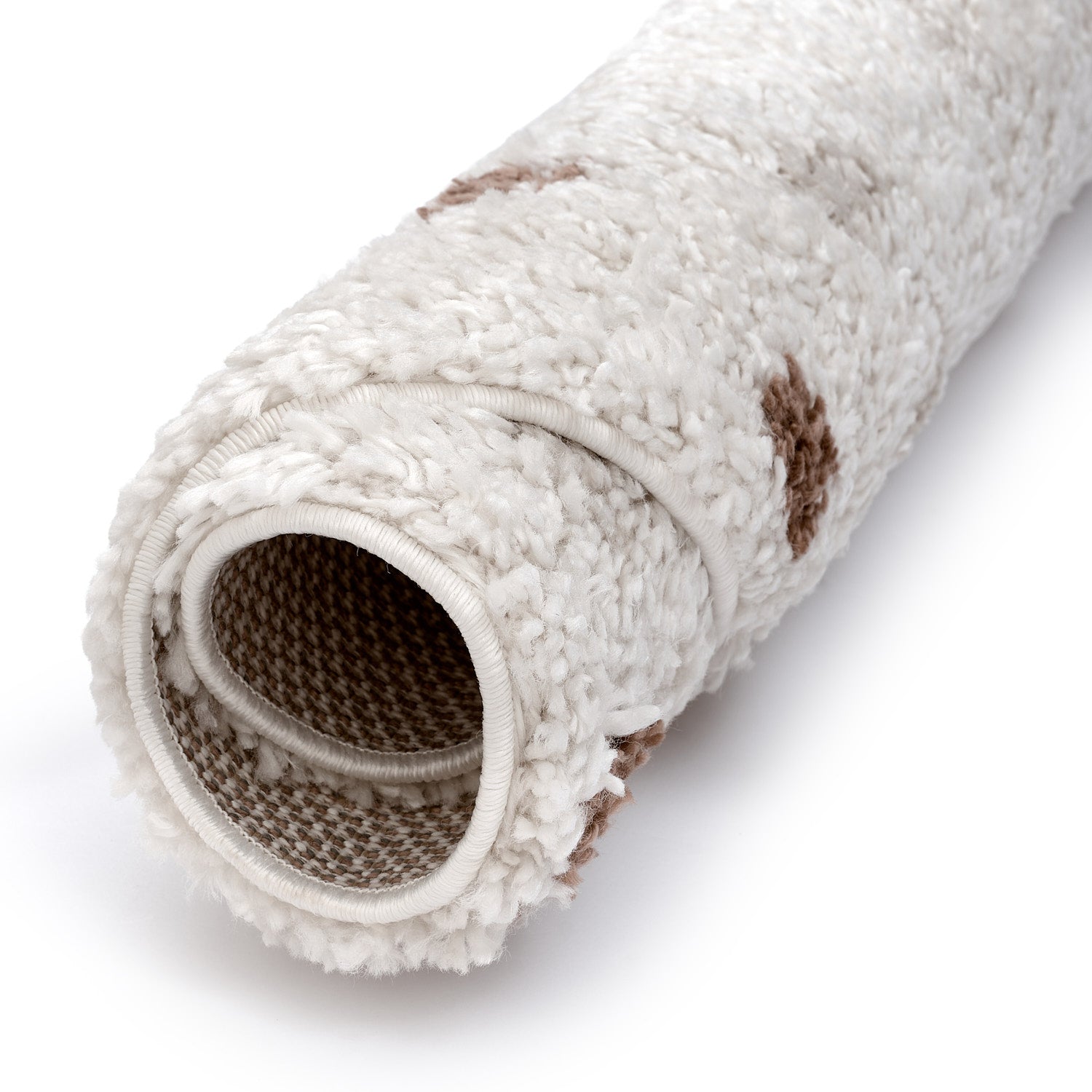 Moodi Shaggy Cream/Terra Biscotti Rug - PN Home