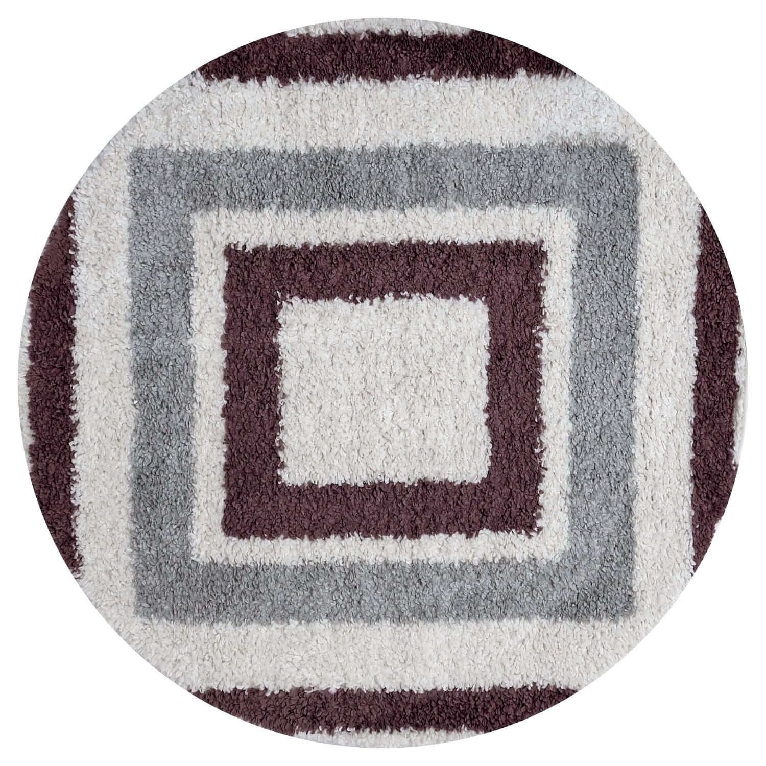 Moodi Shaggy Grey/Purple Contour Rug - PN Home