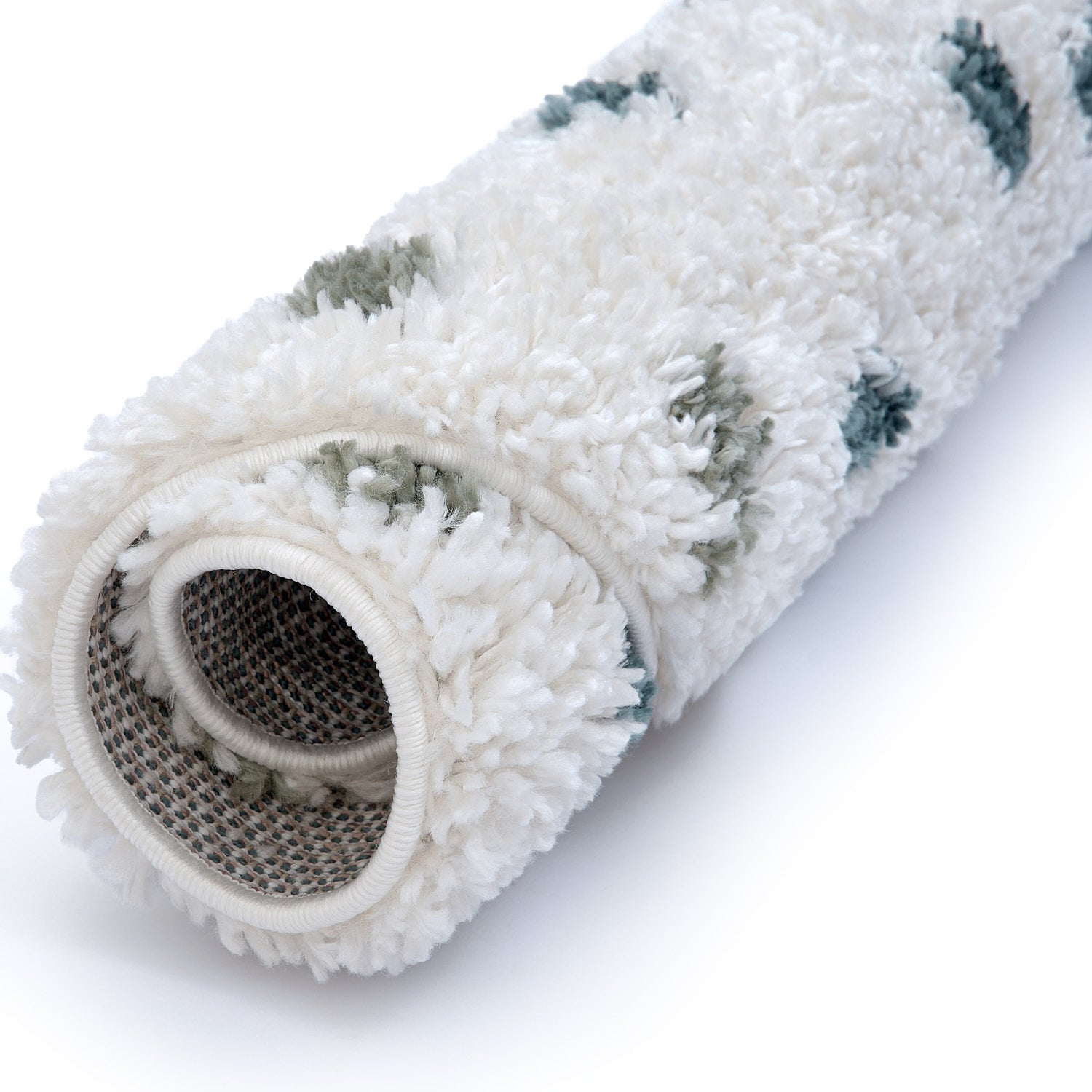 Moodi Shaggy Green Drizzle Rug - PN Home
