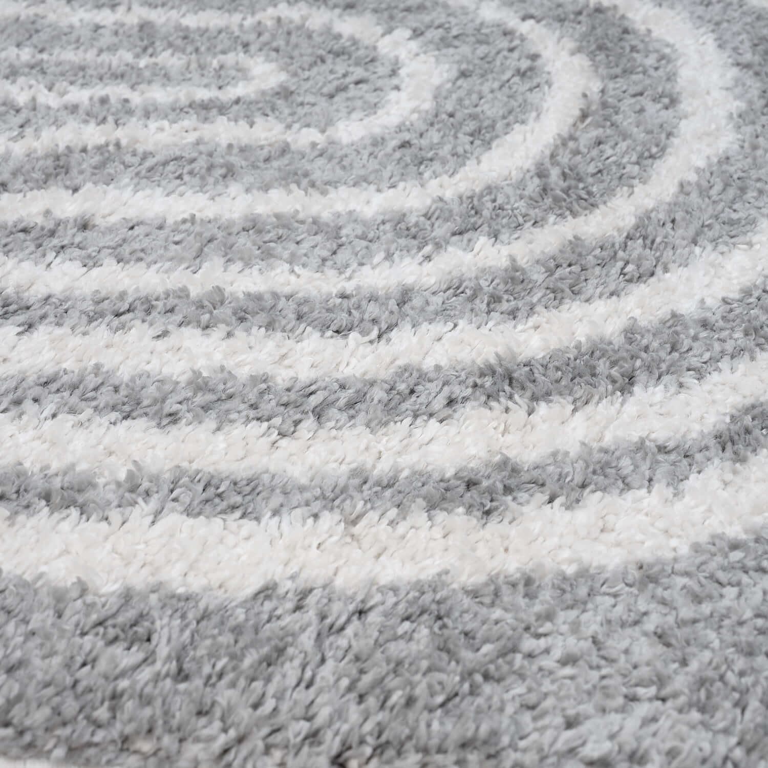 Moodi Shaggy Grey Echo Rug - PN Home