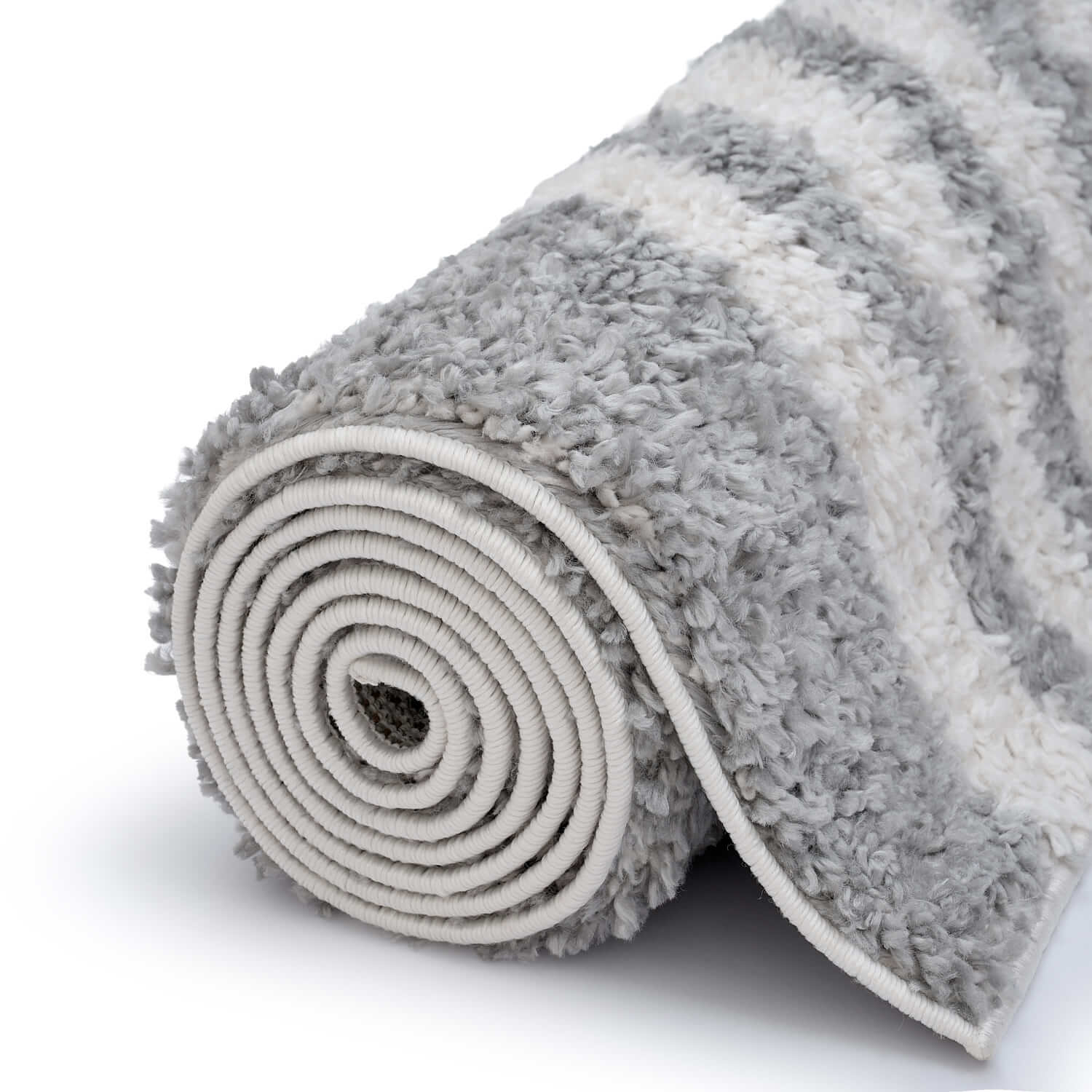 Moodi Shaggy Grey Echo Rug - PN Home
