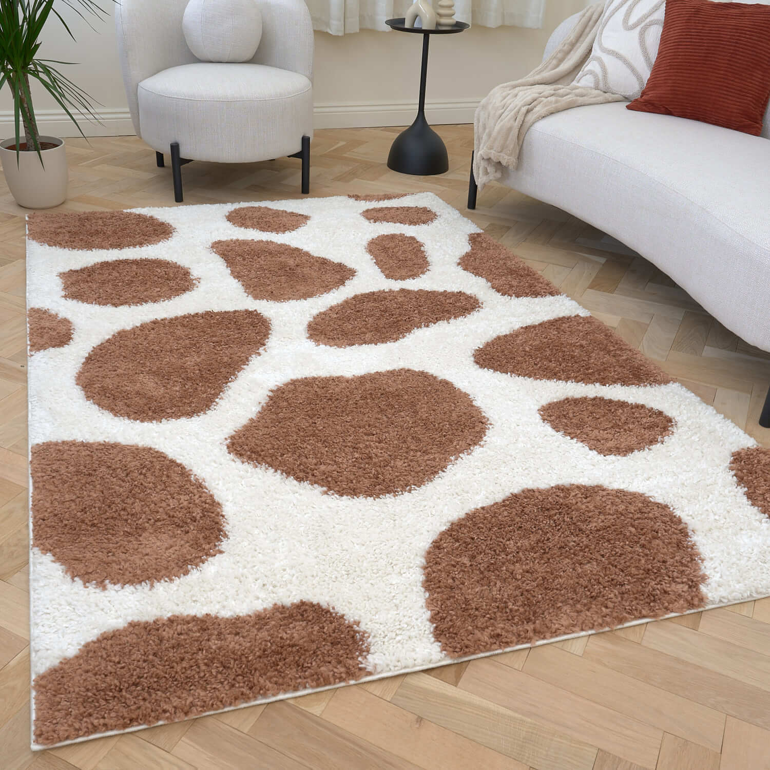 Moodi Shaggy Terra Froth Rug - PN Home