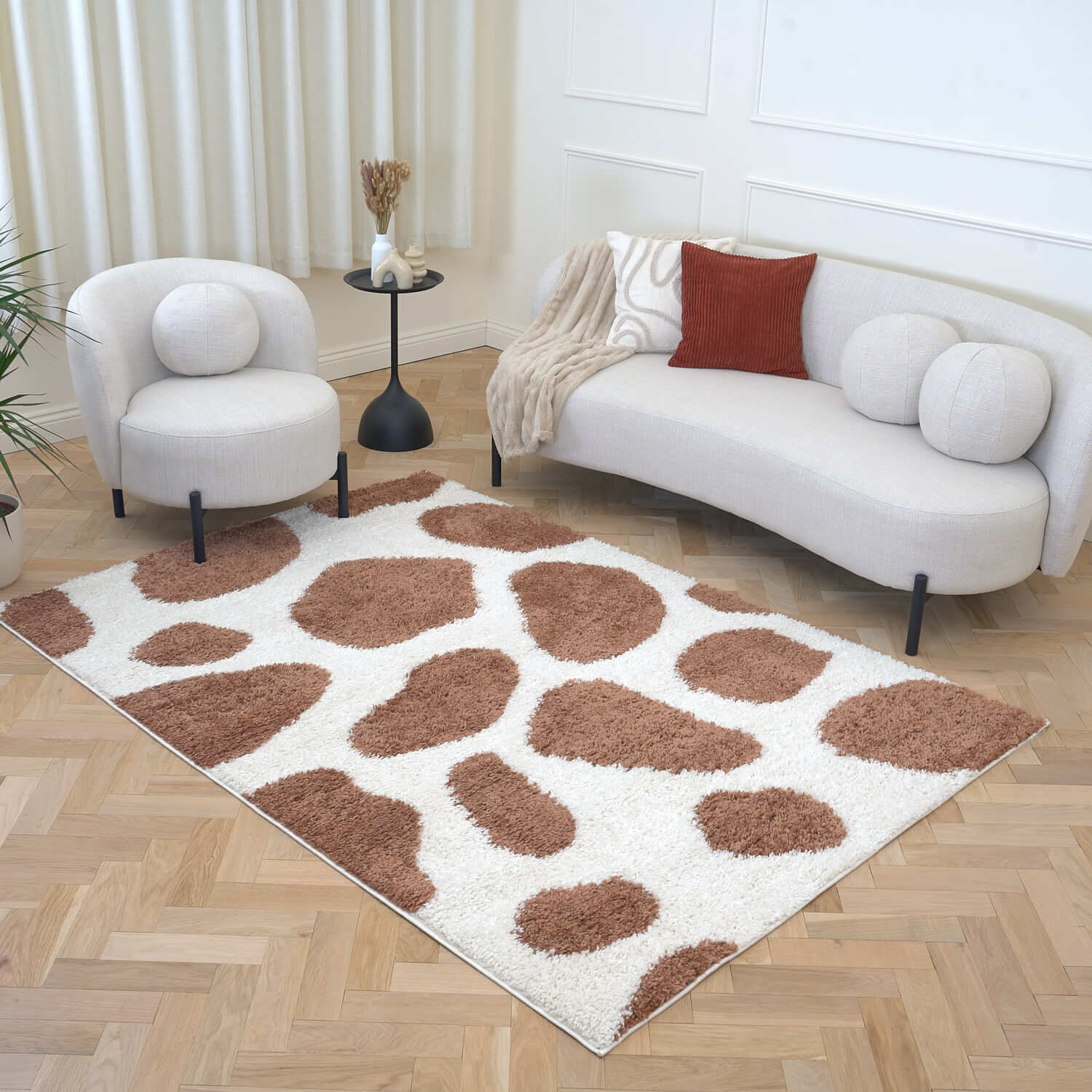 Moodi Shaggy Terra Froth Rug - PN Home