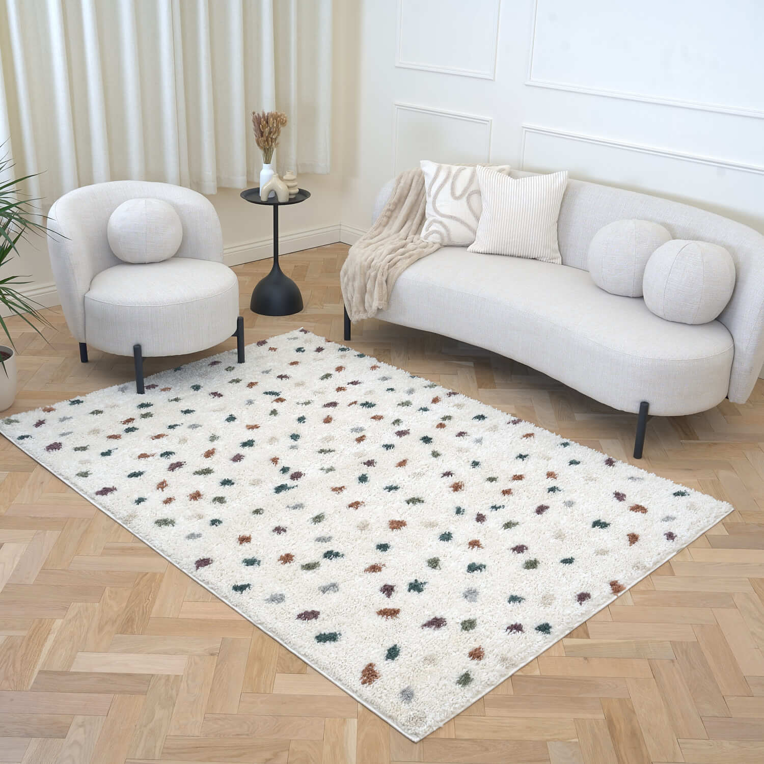 Moodi Shaggy Multicolour Jubile Rug - PN Home