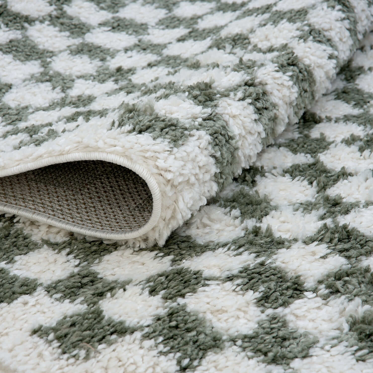 Moodi Shaggy Green Lunel Rug - PN Home