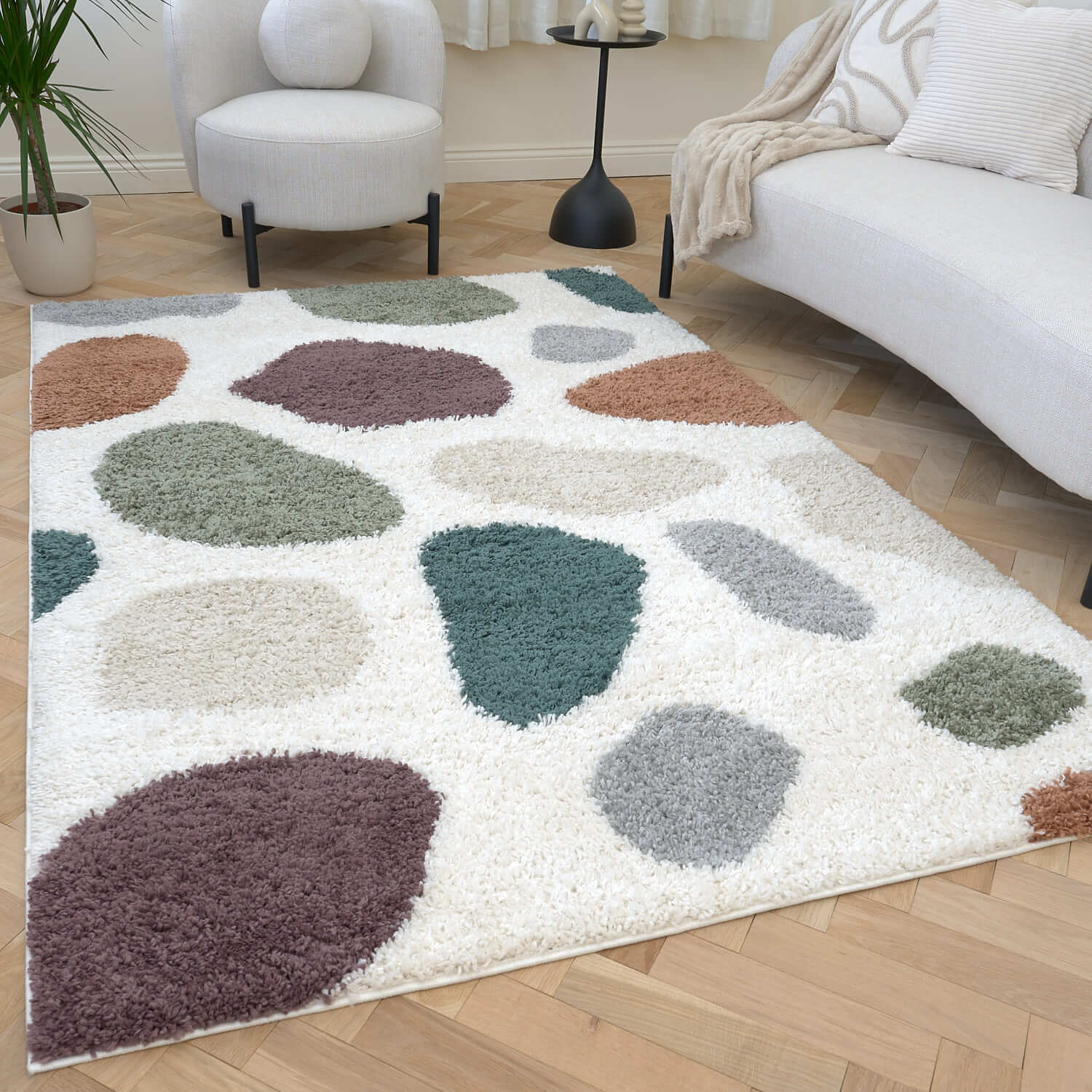 Moodi Shaggy Multicolour Mingle Rug - PN Home