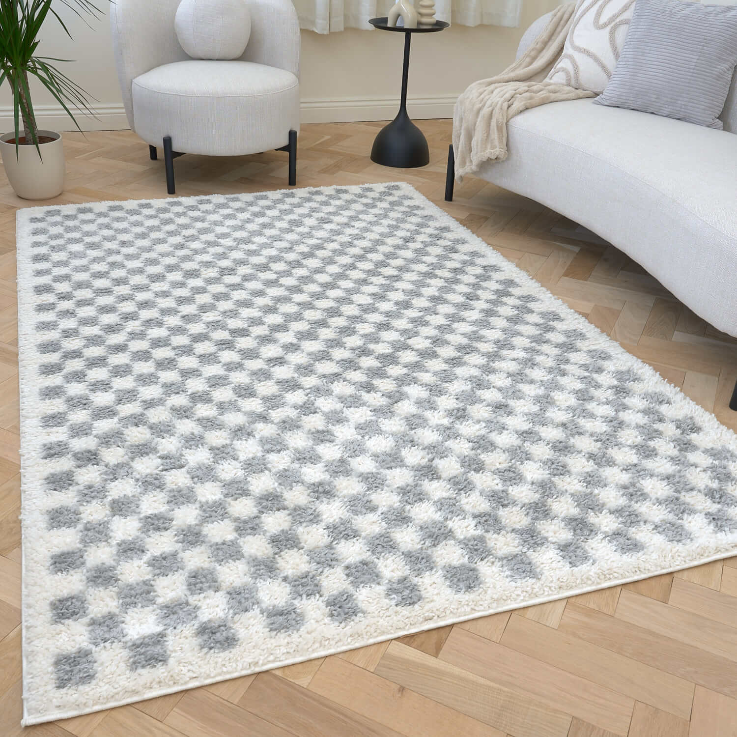 Moodi Shaggy Grey Mulberry Rug - PN Home