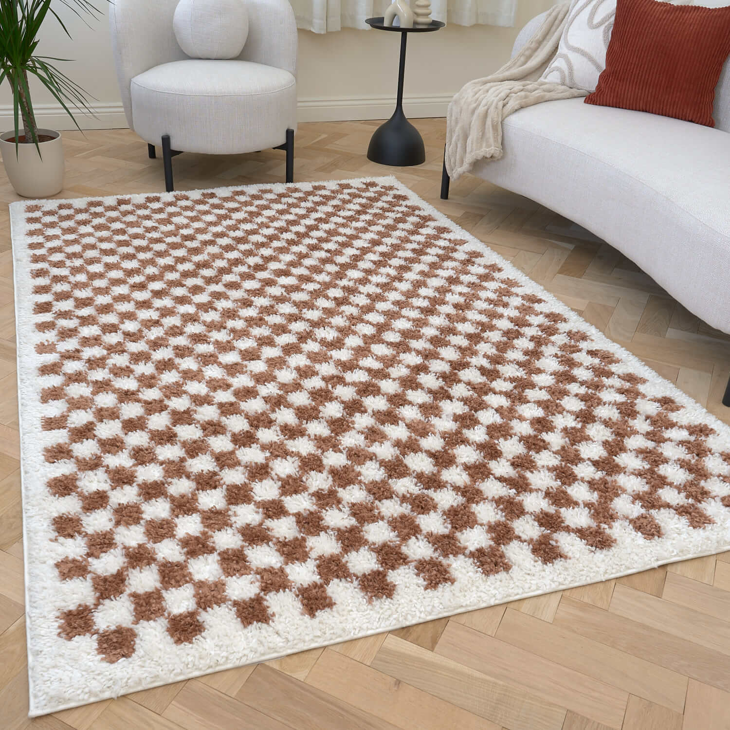 Moodi Shaggy Terra Pixelate Rug - PN Home