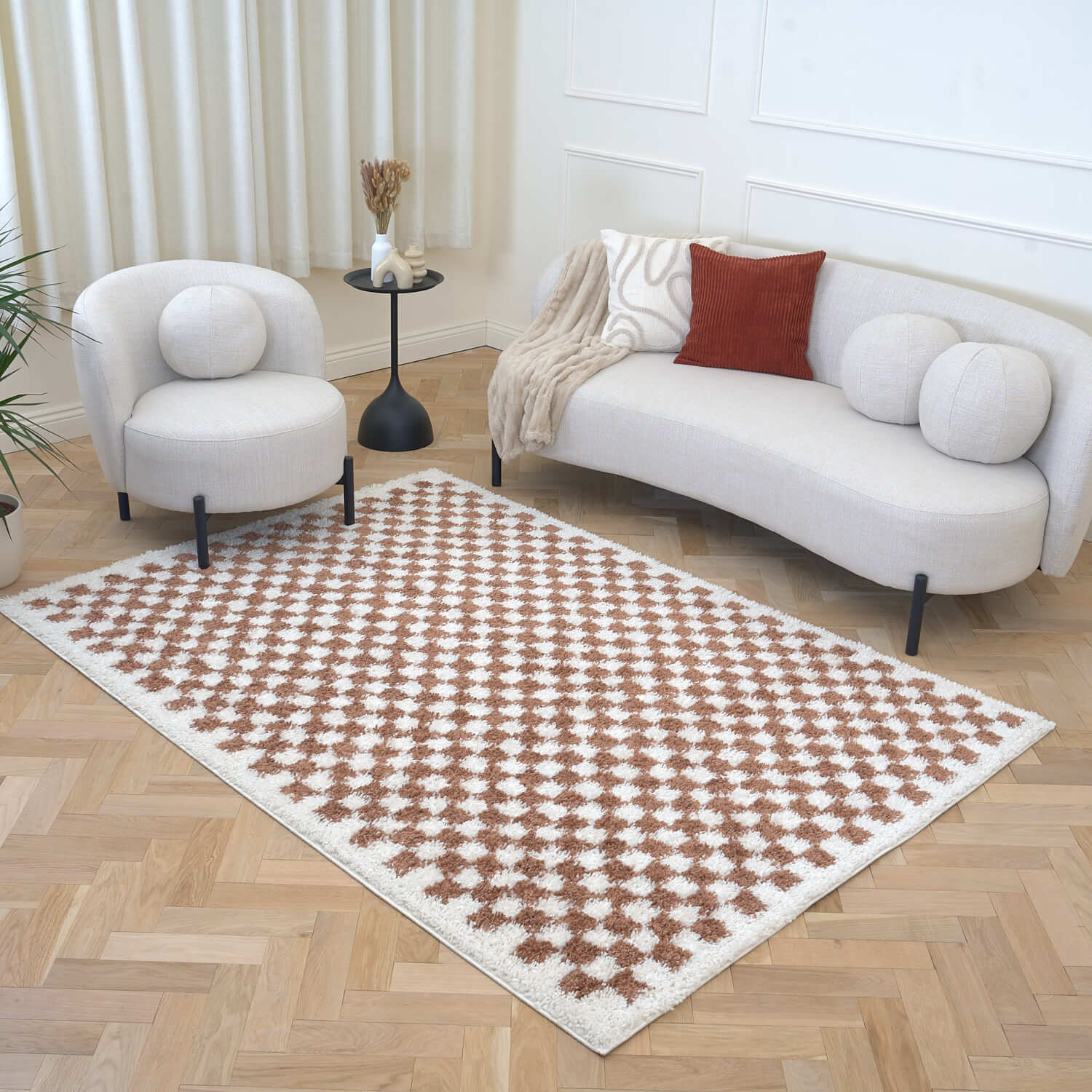 Moodi Shaggy Terra Pixelate Rug - PN Home