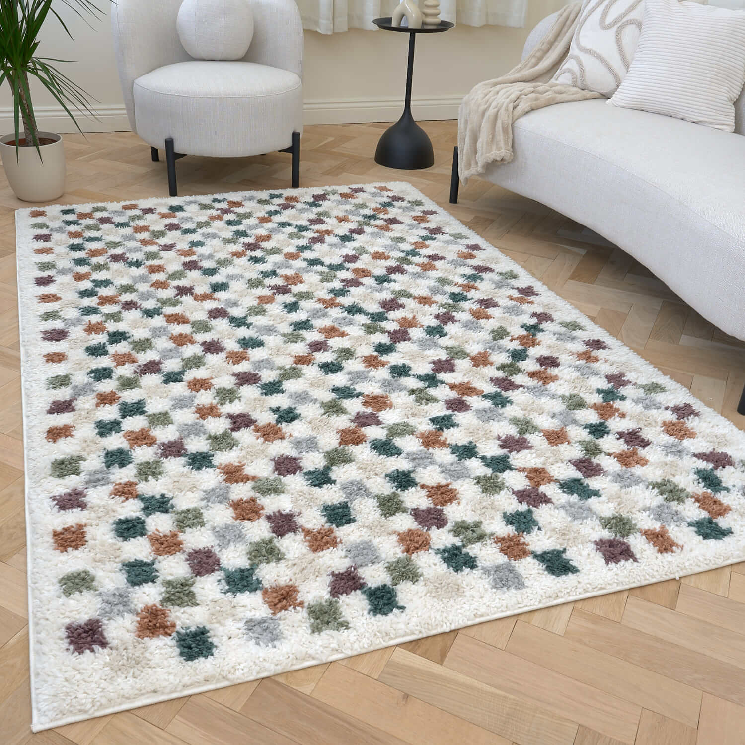 Moodi Shaggy Multicolour Pulseway Rug - PN Home