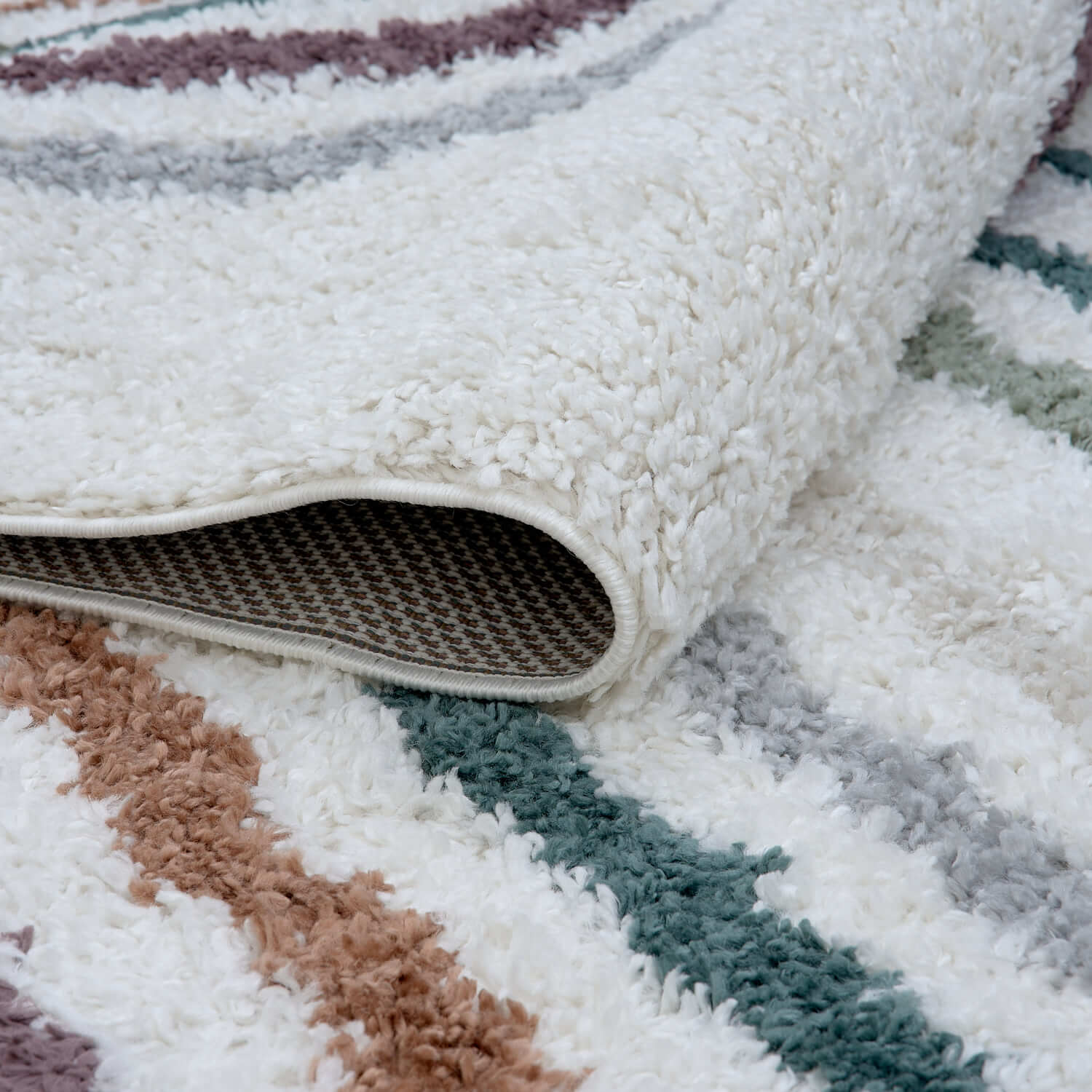 Moodi Shaggy Multicolour Raincat Rug - PN Home