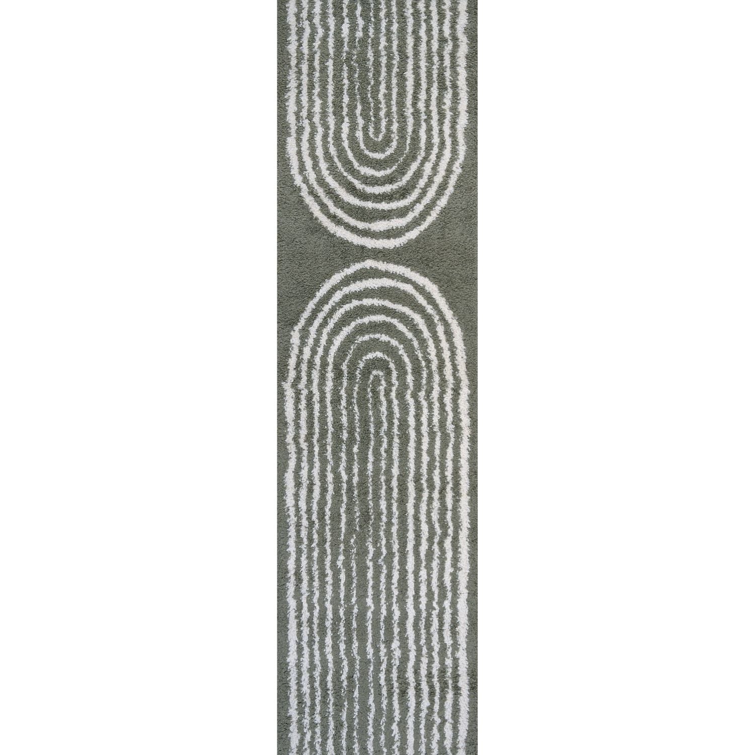 Moodi Shaggy Green Reverie Rug - PN Home