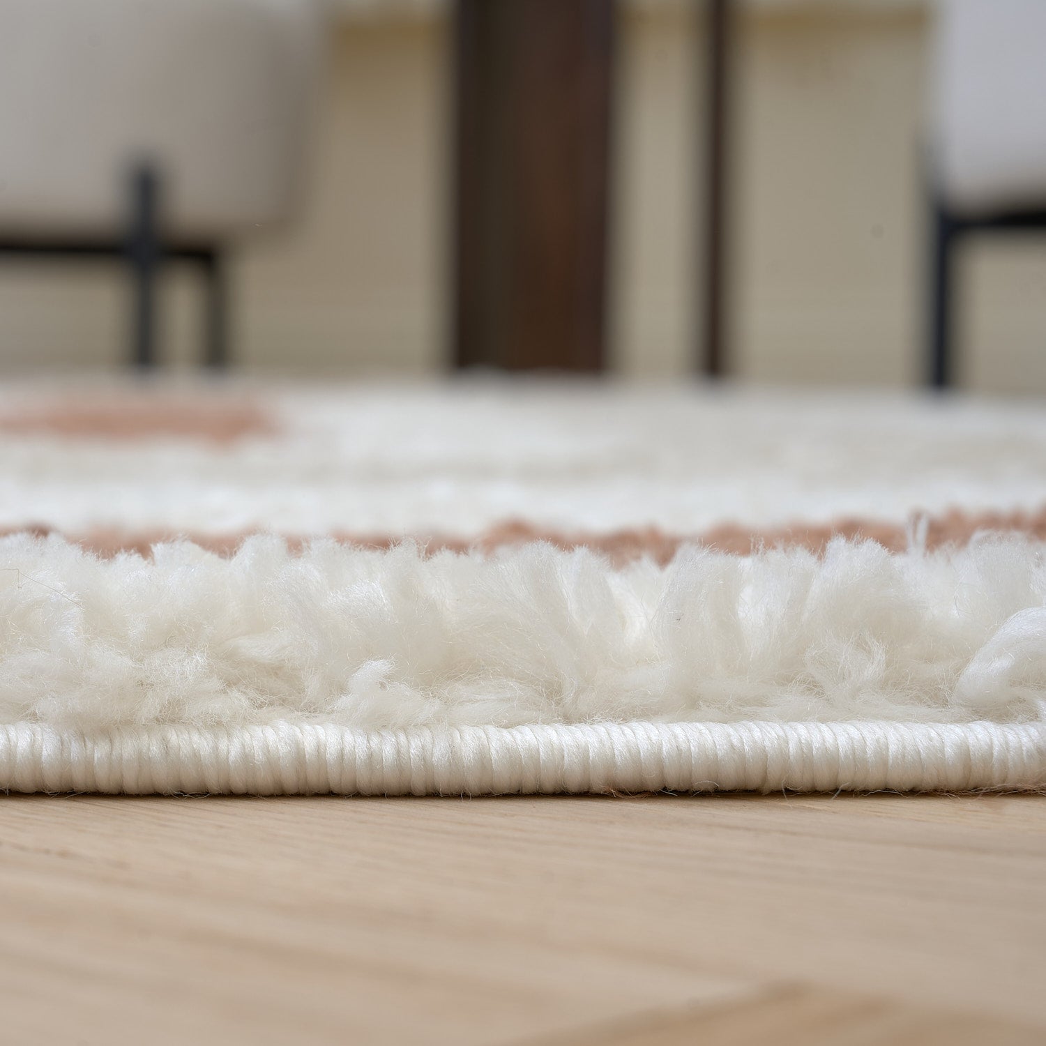 Moodi Shaggy Cream/Terra Slatefern Rug - PN Home