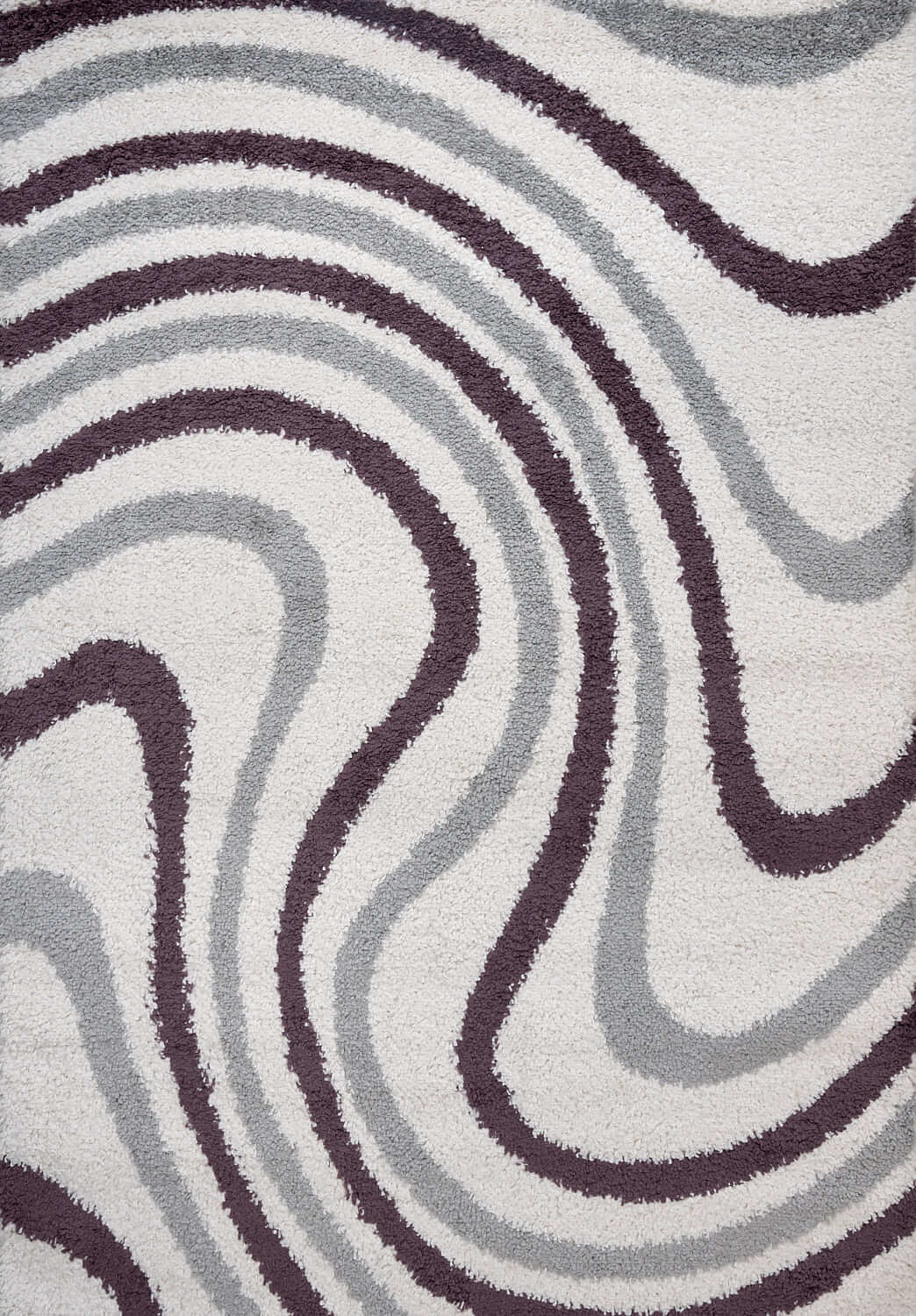 Moodi Shaggy Grey/Purple Smokeberry Rug - PN Home