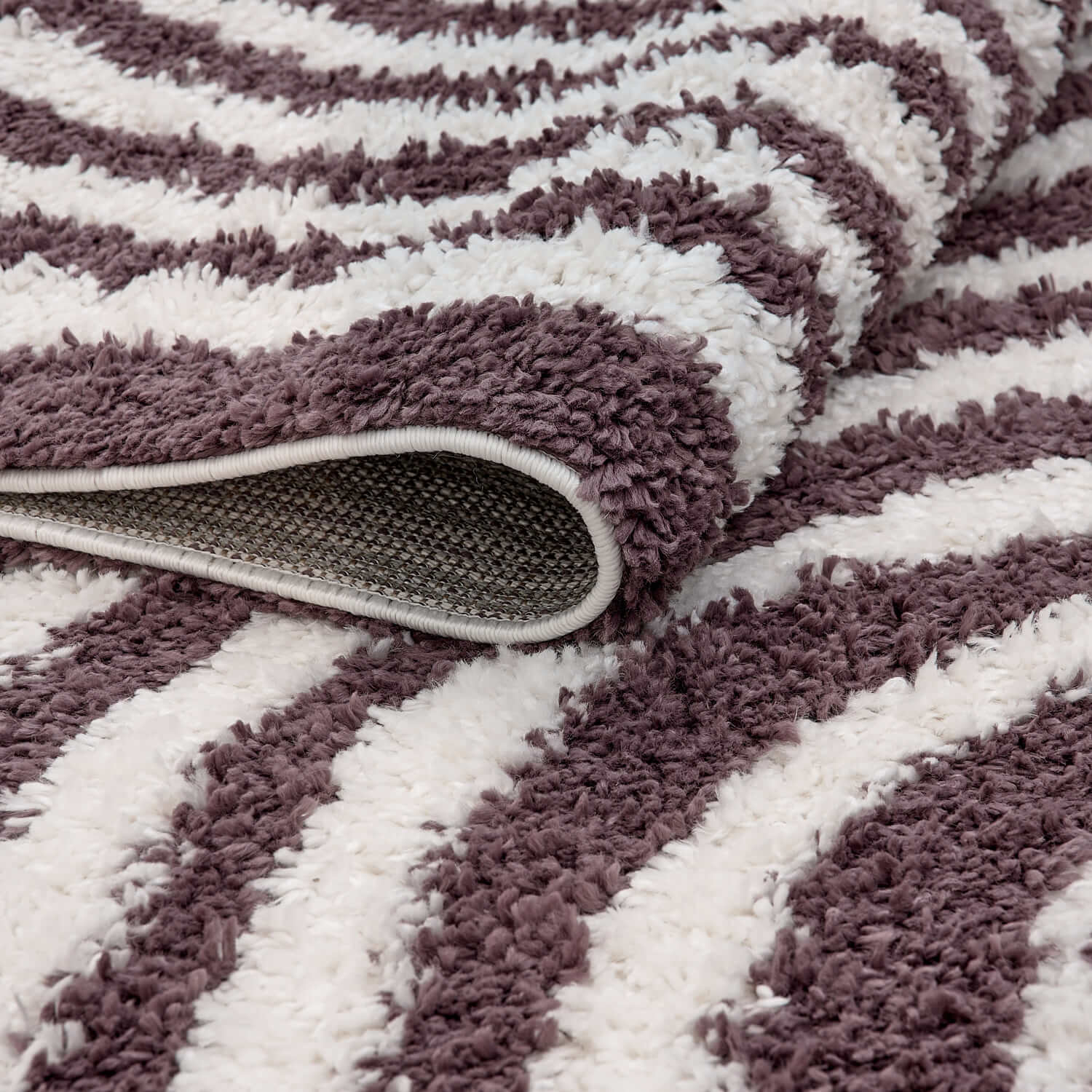 Moodi Shaggy Purple Velvetine Rug - PN Home