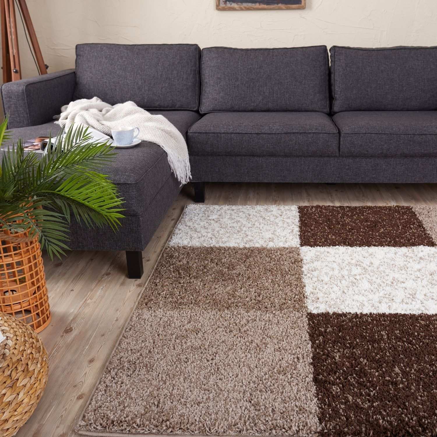 Myshaggy Geometric Brown Rug - PN Home