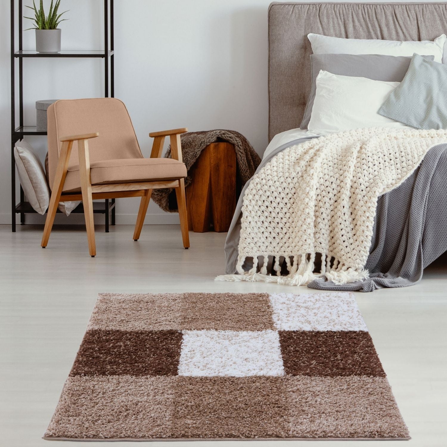 Myshaggy Geometric Brown Rug - PN Home