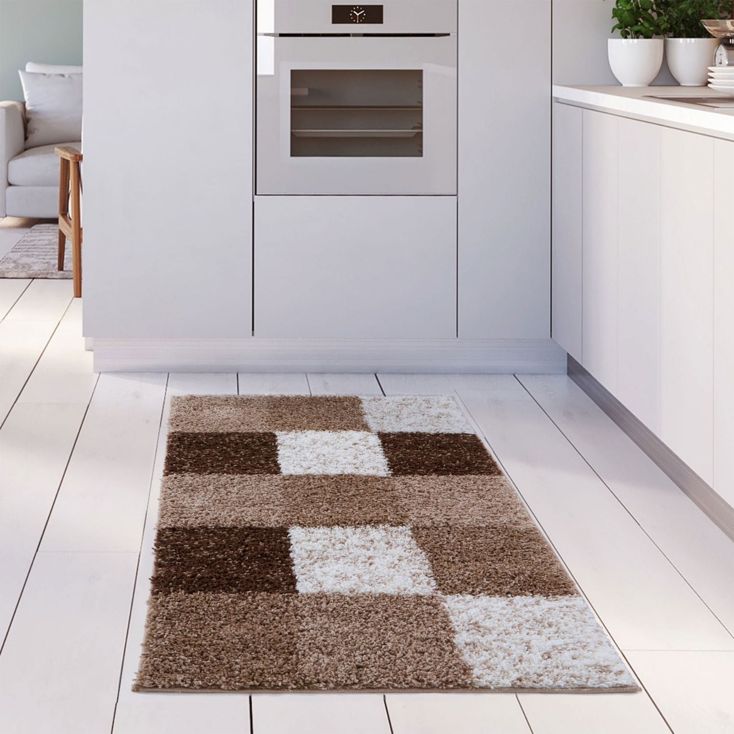 Myshaggy Geometric Brown Rug - PN Home