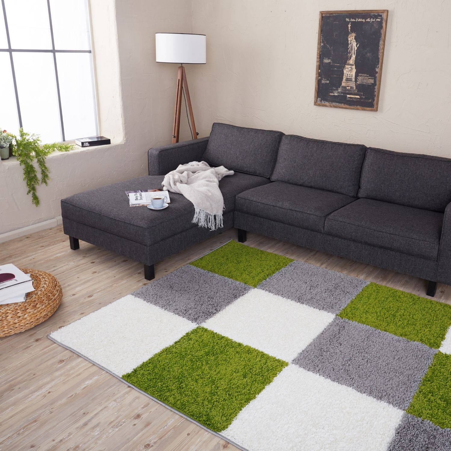 Myshaggy Geometric Green Rug - PN Home