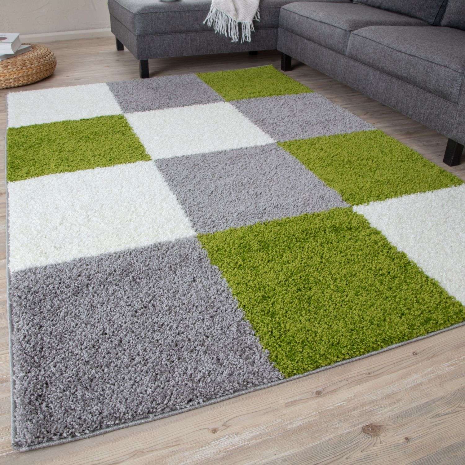 Myshaggy Geometric Green Rug - PN Home