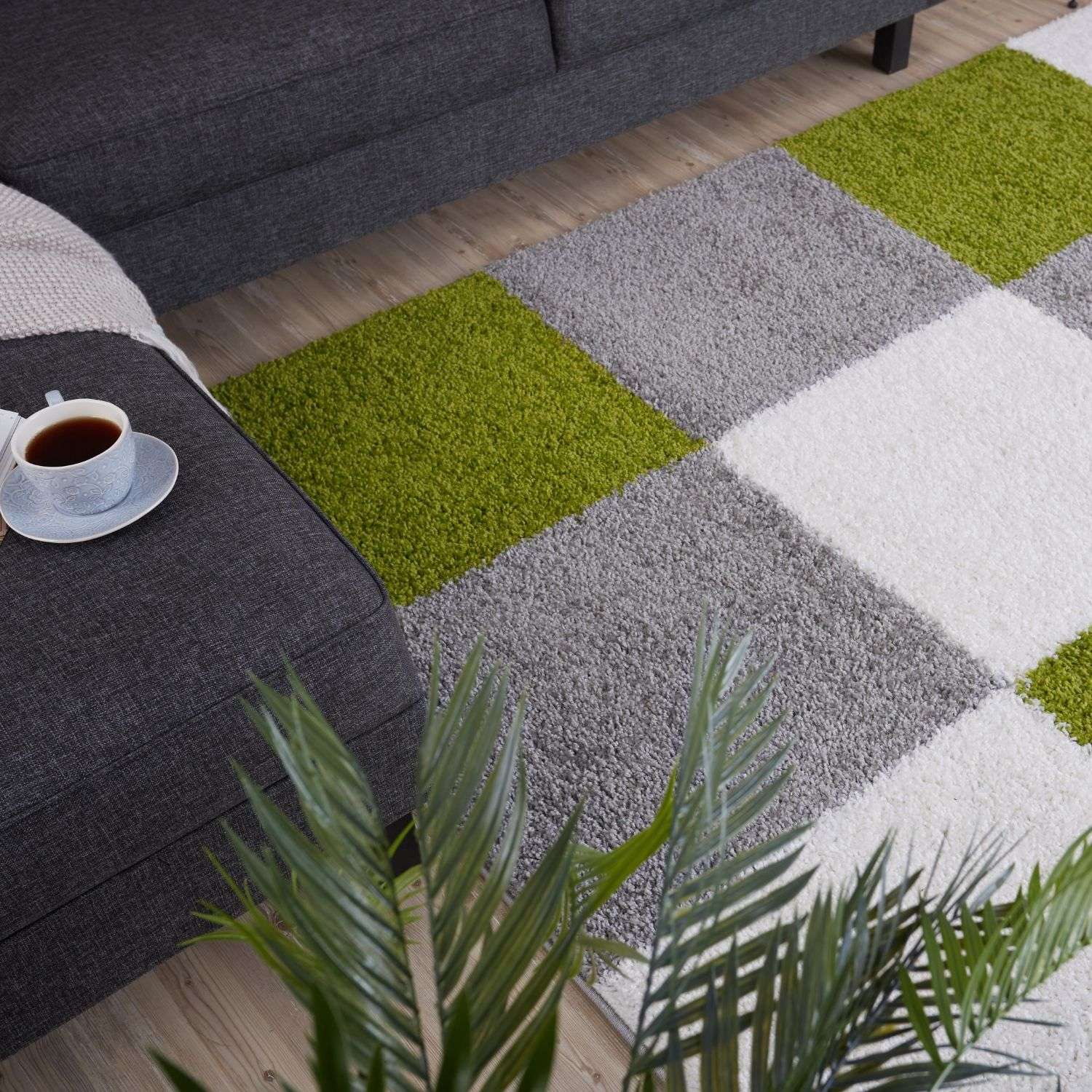 Myshaggy Geometric Green Rug - PN Home