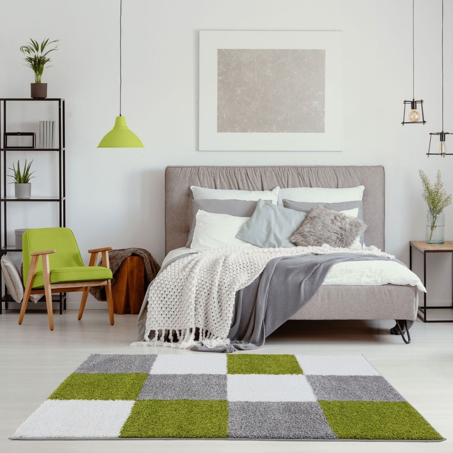 Myshaggy Geometric Green Rug - PN Home