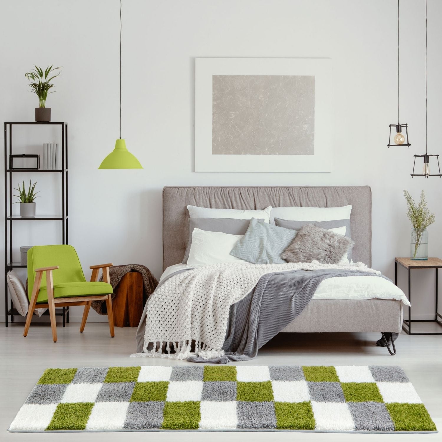 Myshaggy Geometric Green Rug - PN Home