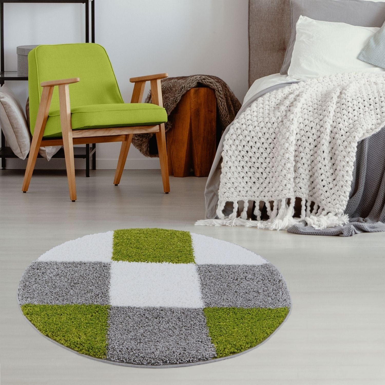 Myshaggy Geometric Green Rug - PN Home