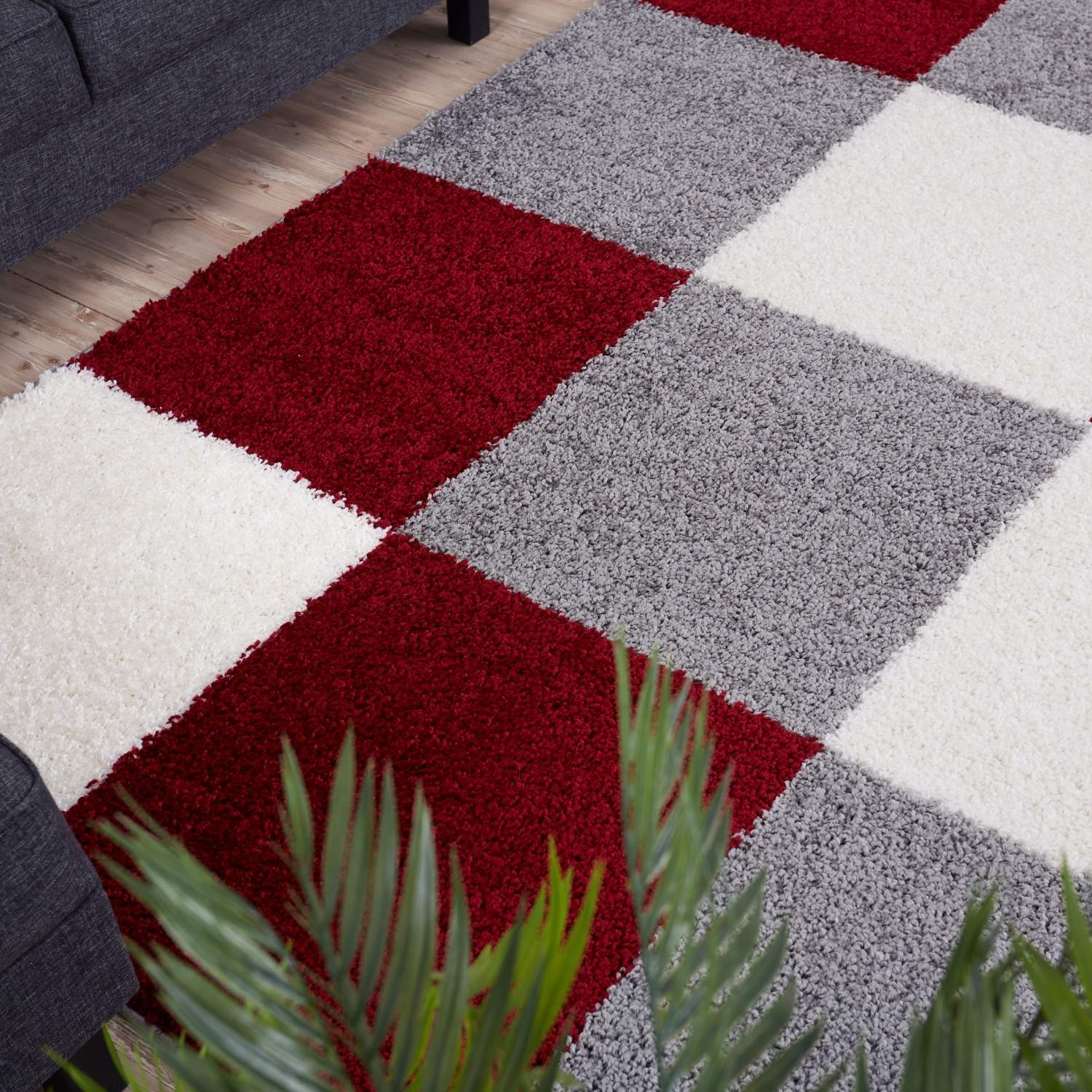 Myshaggy Geometric Red Rug - PN Home