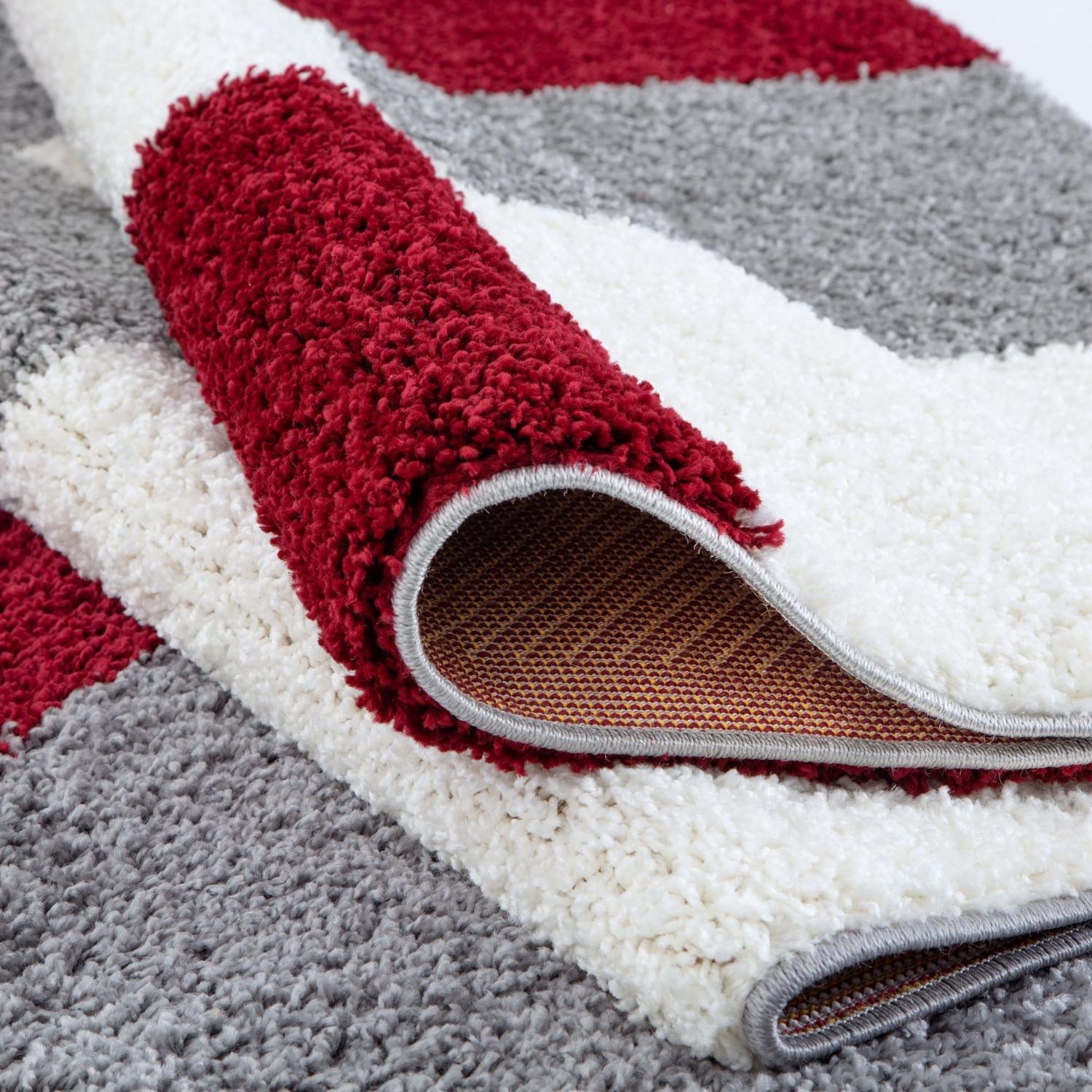 Myshaggy Geometric Red Rug - PN Home