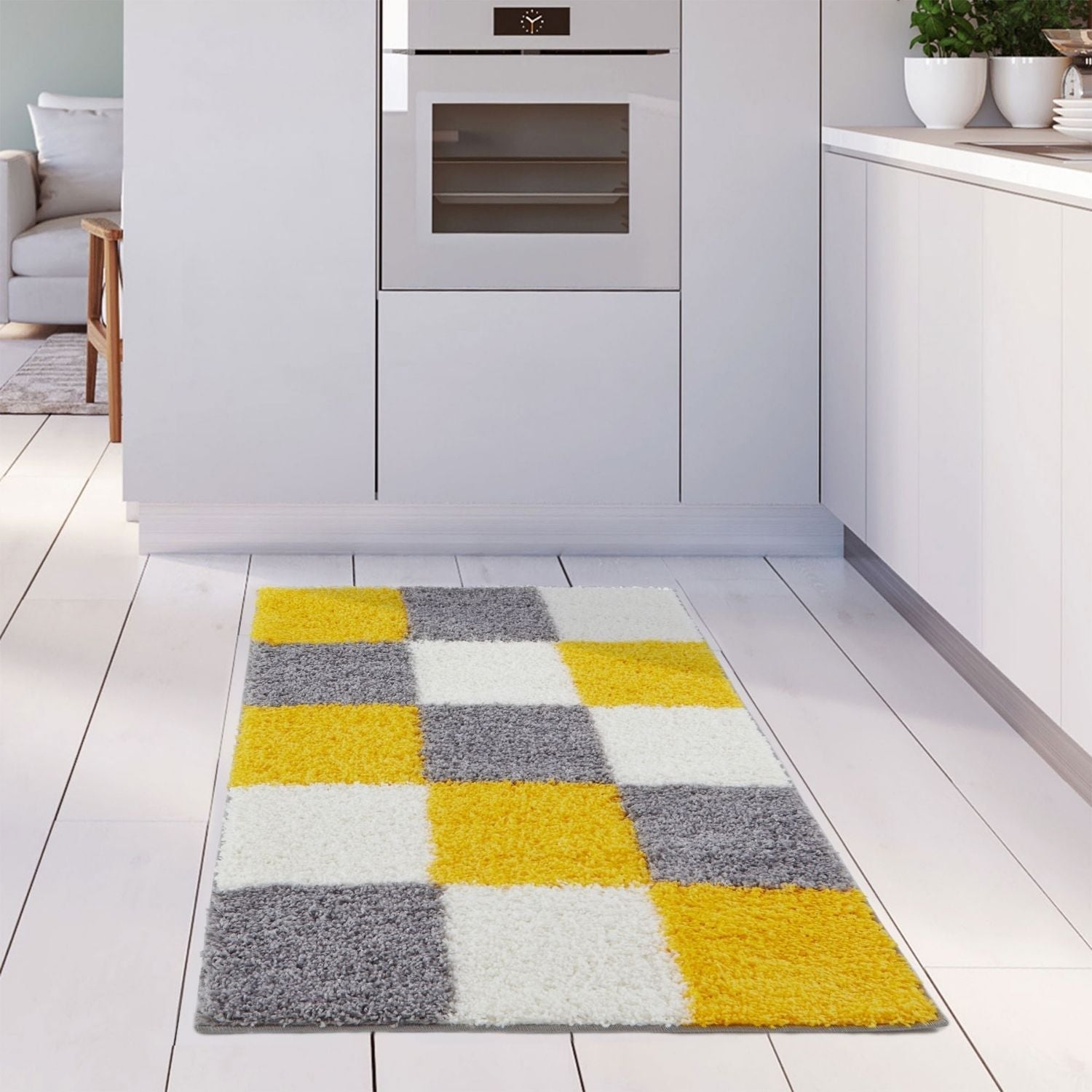Myshaggy Geometric Yellow Rug - PN Home
