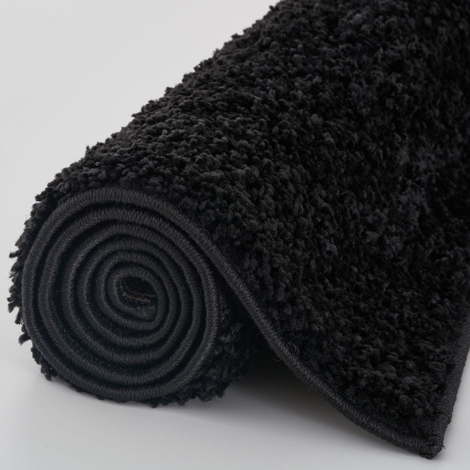 Myshaggy Solid Black Rug - PN Home