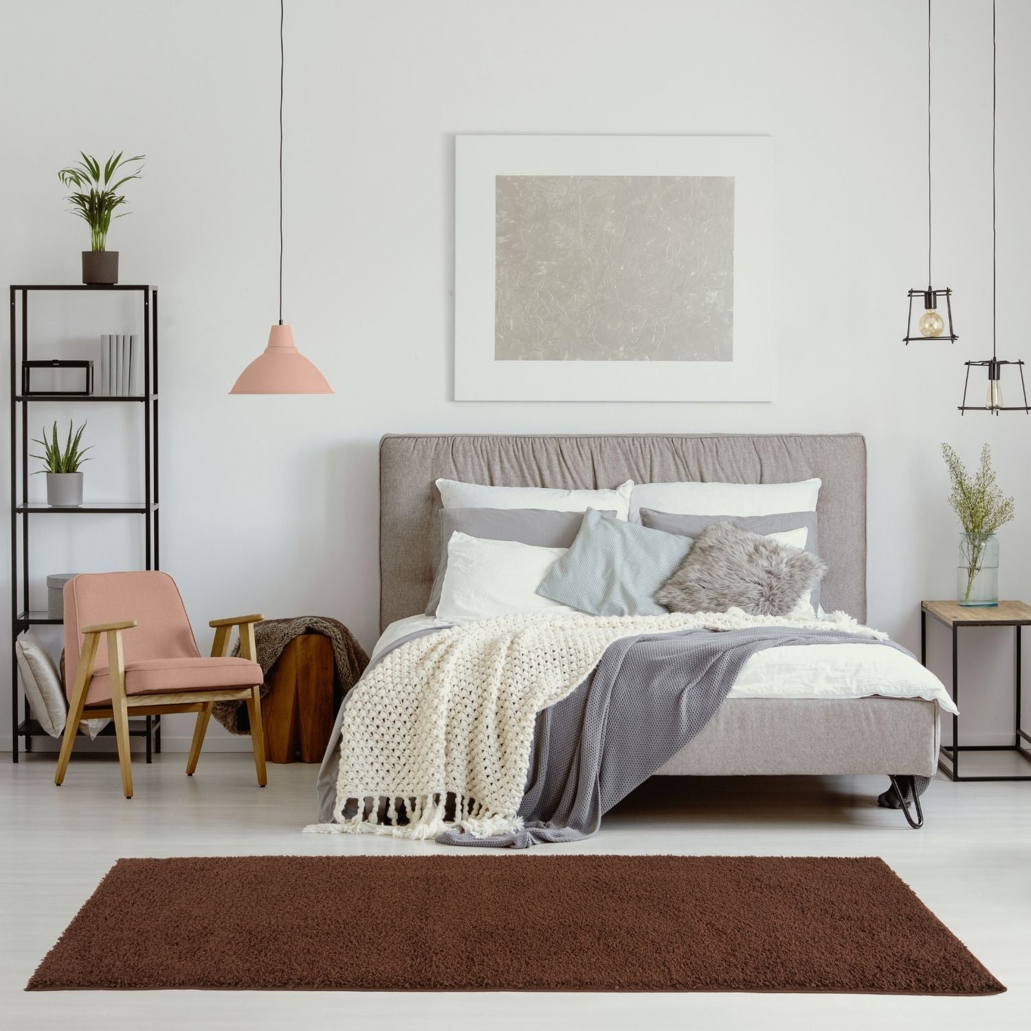 Myshaggy Solid Brown Rug - PN Home