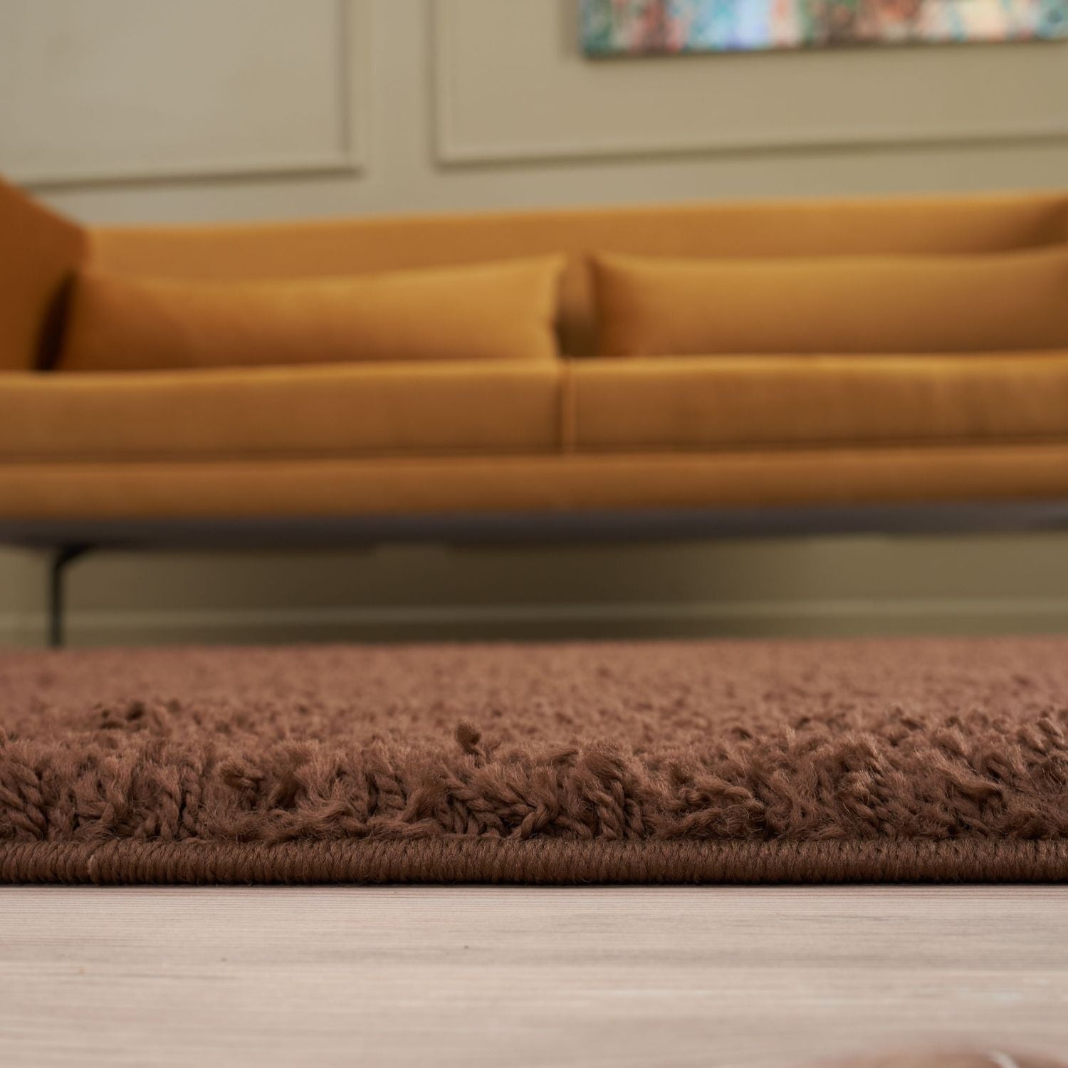 Myshaggy Solid Brown Rug - PN Home