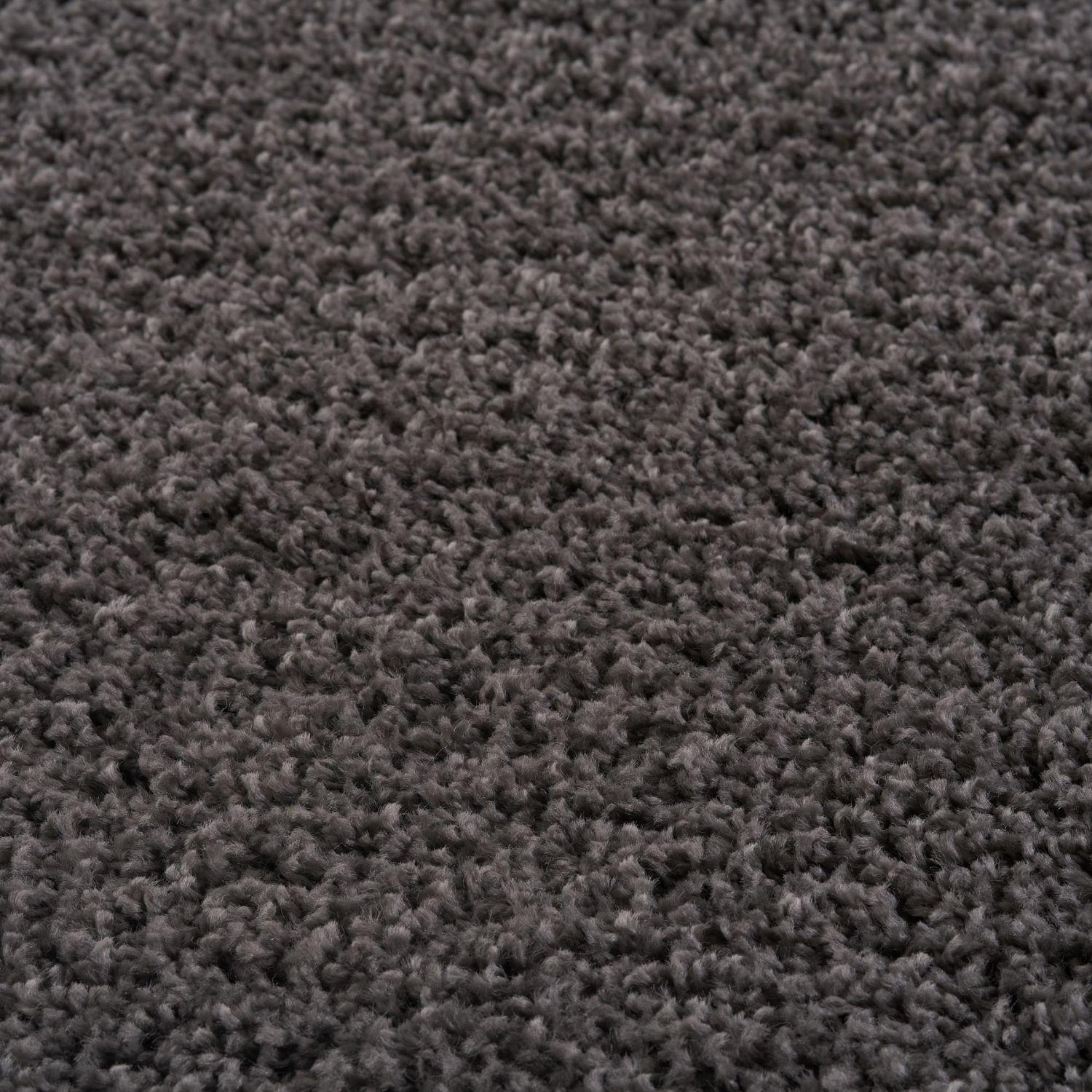 Myshaggy Solid Dark Grey Rug - PN Home