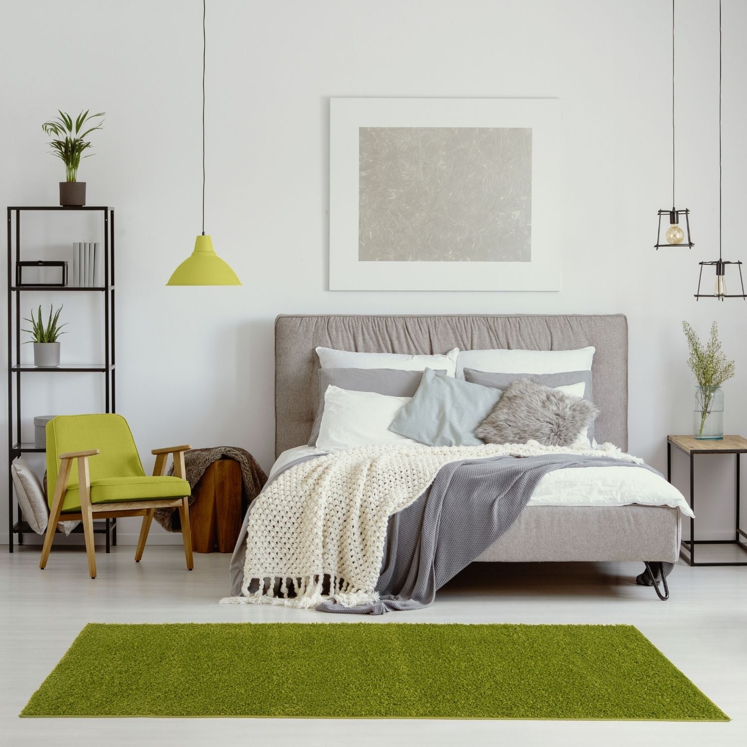 Myshaggy Solid Green Rug - PN Home