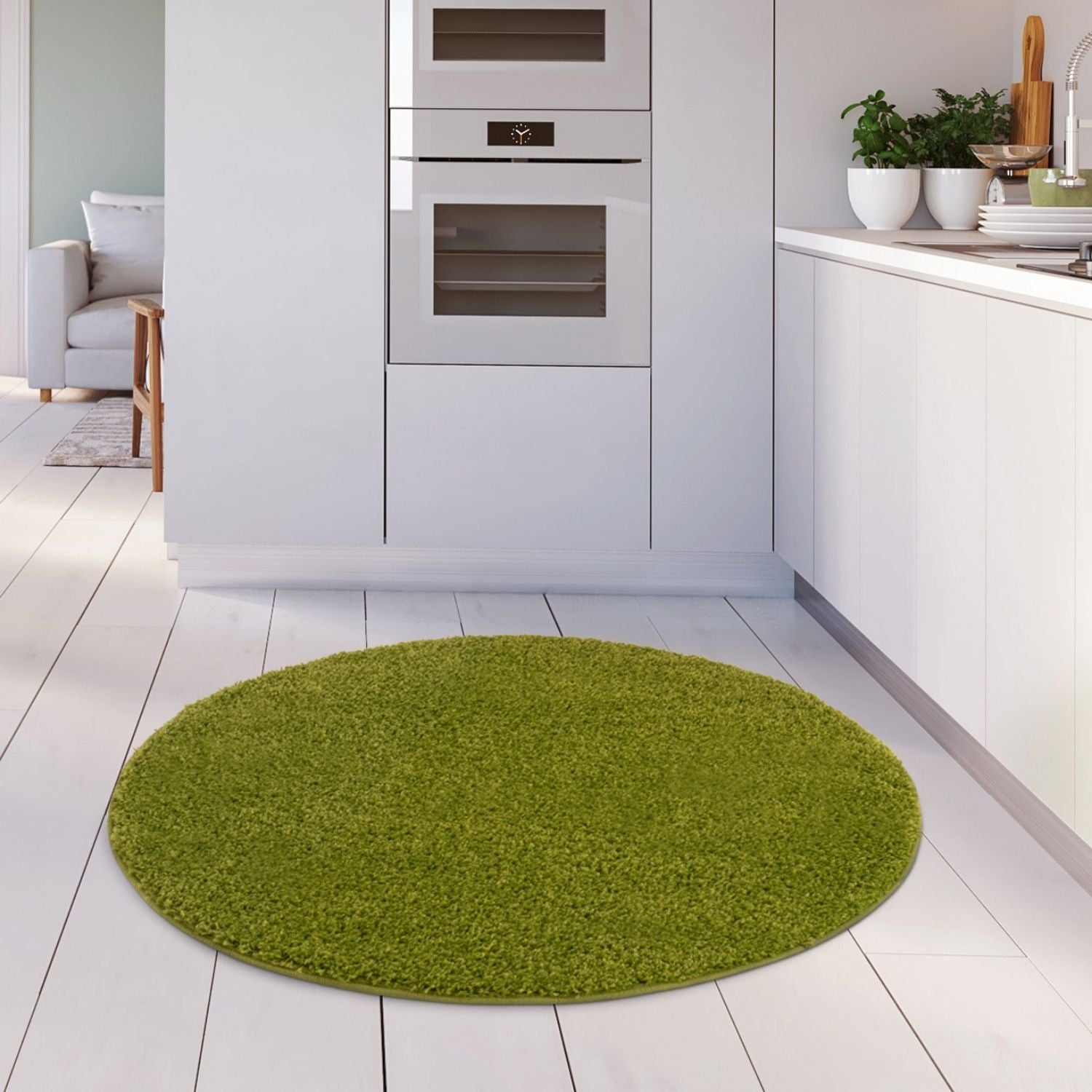 Myshaggy Solid Green Rug - PN Home
