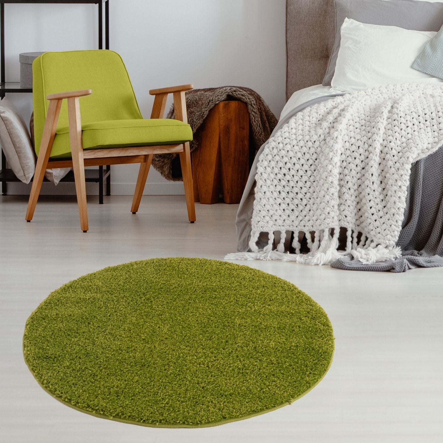 Myshaggy Solid Green Rug - PN Home