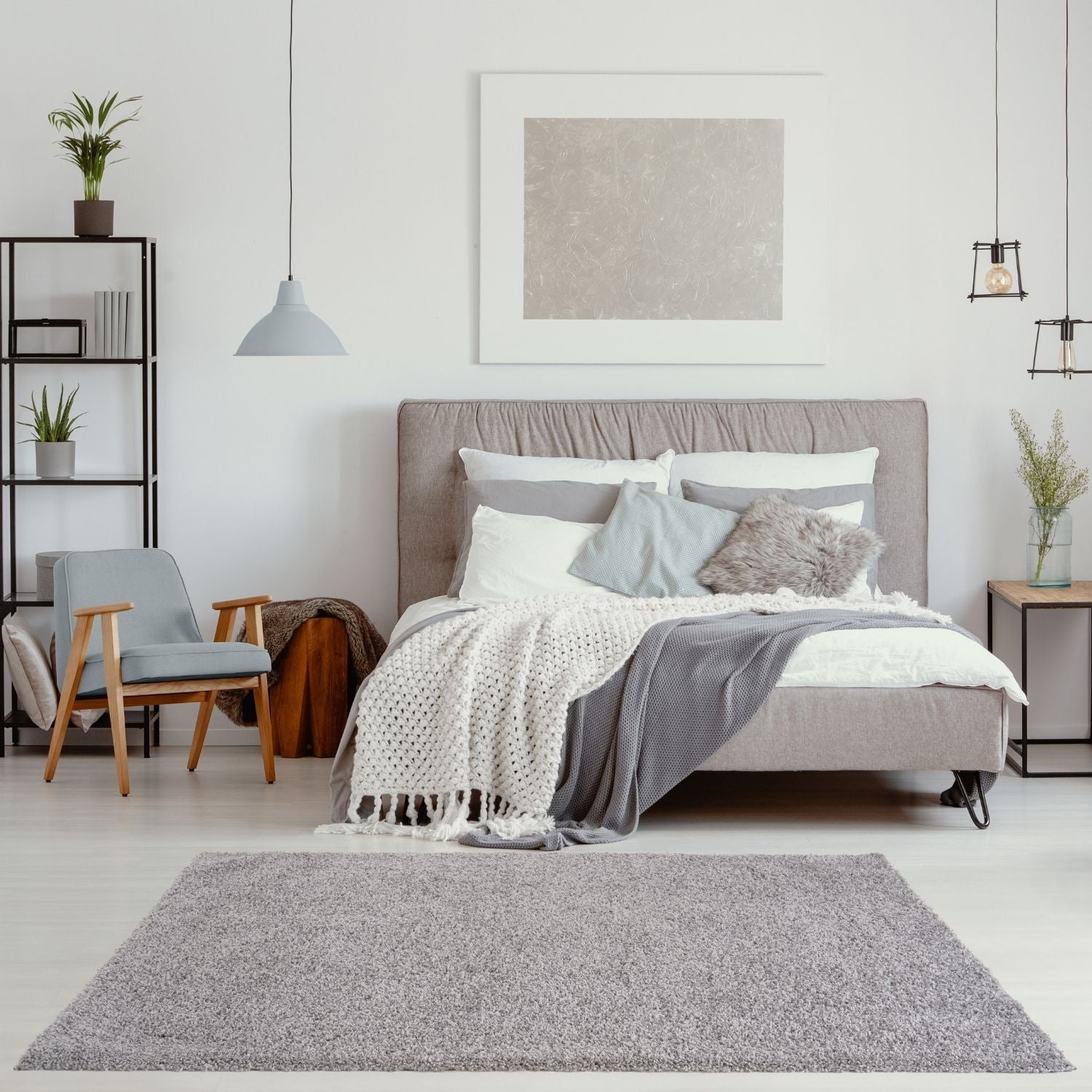 Myshaggy Solid Grey Rug - PN Home
